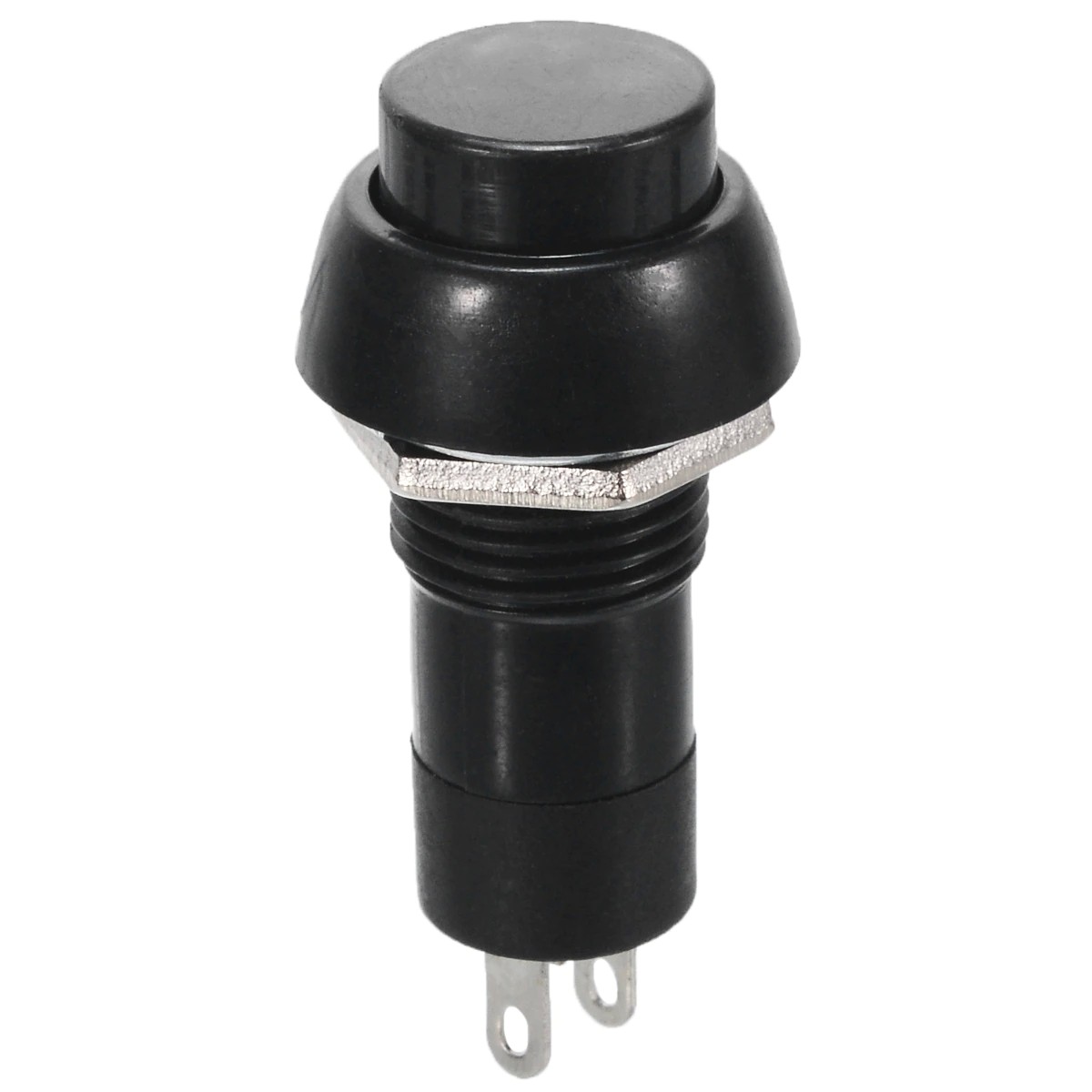 2x Black Push Button Switch Latching Bolt ON/OFF Car DC 12V/5A AC 125V/3A 250V