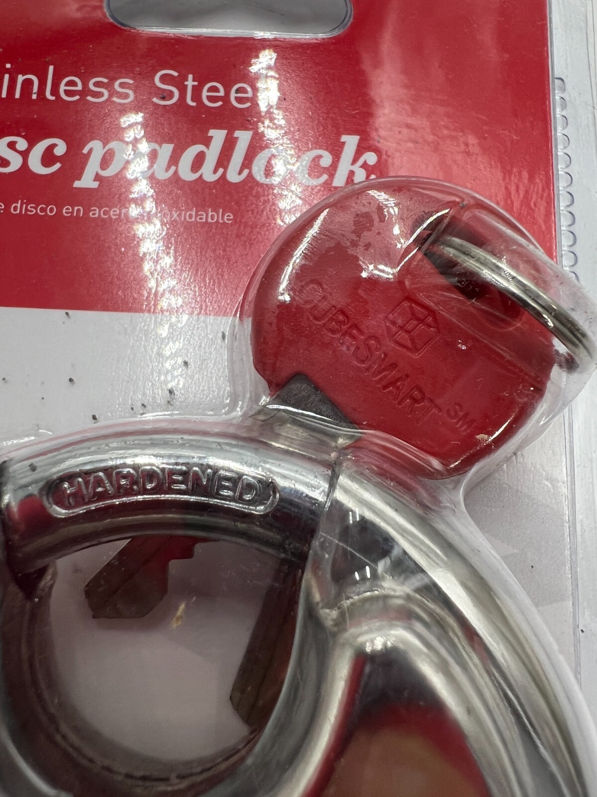 (QTY 4) CubeSmart CS-670 PadLock Cube Smart Stainless Steel-Hardened Key