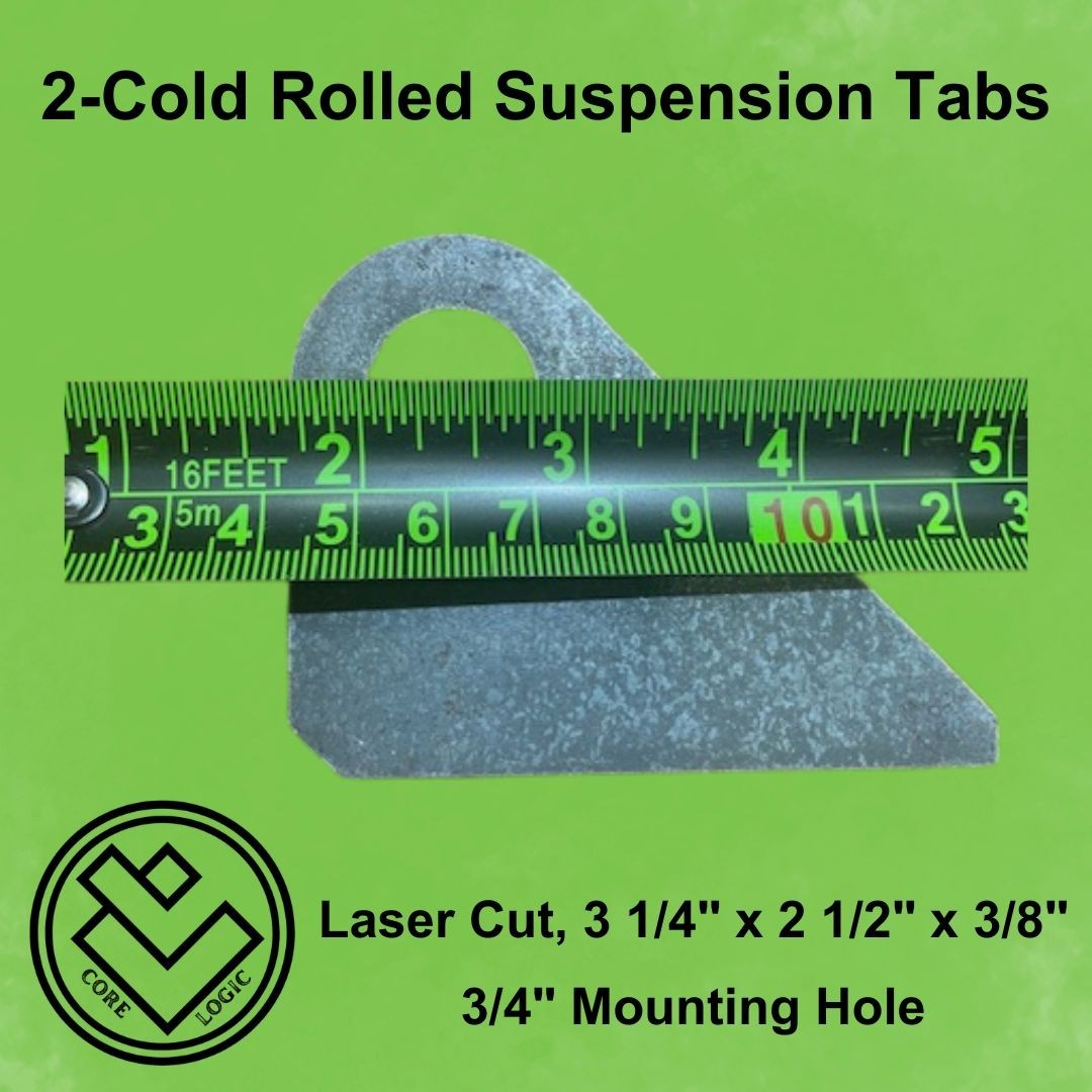 2 -Suspension Tabs, Shock Mounts, 3/4″ Bolt Hole, 3/8″ Thick, 4 Link Suspension
