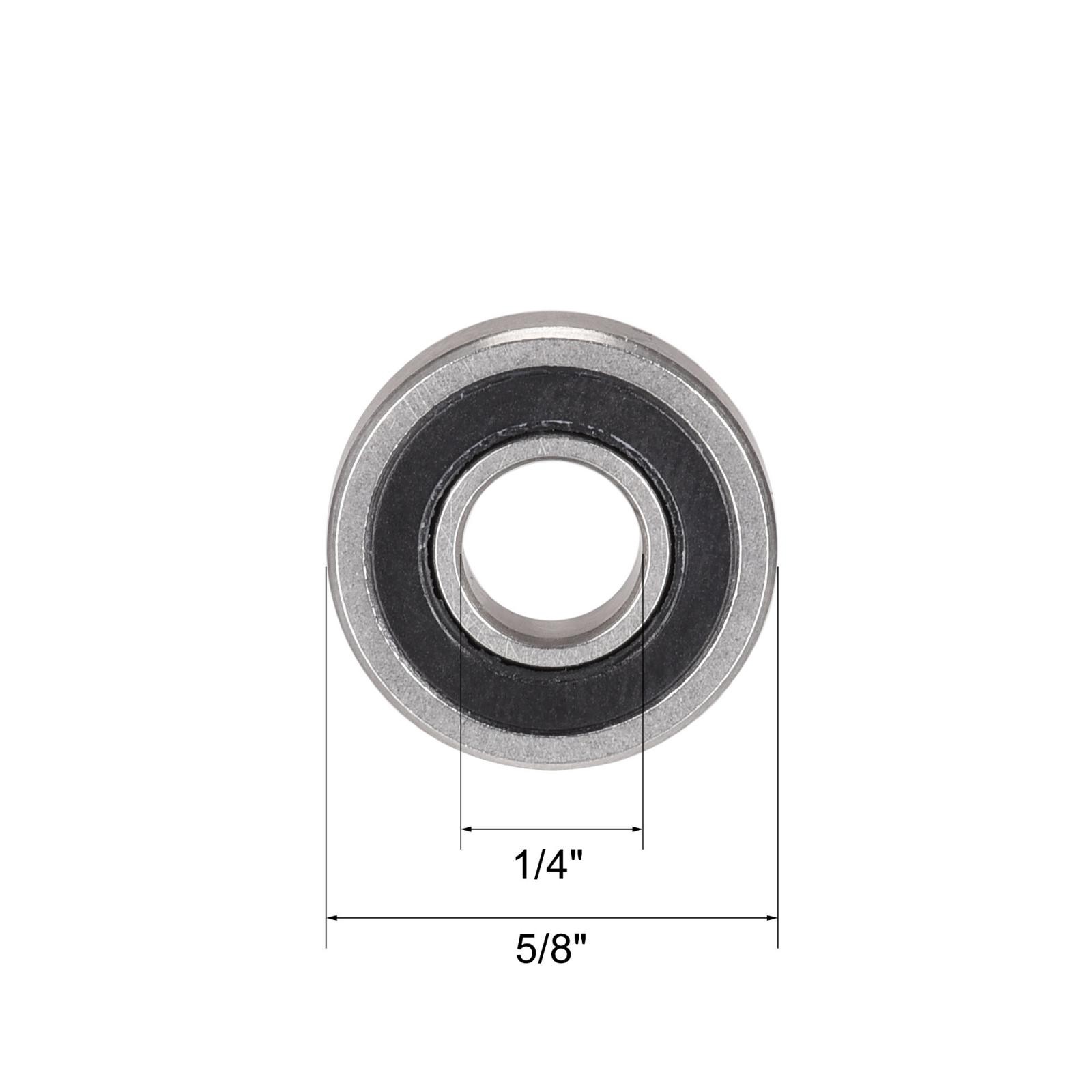 5pack SR4-2RS Stainless Steel Ball Bearing 1/4″x5/8″x0.196″ Double Sealed