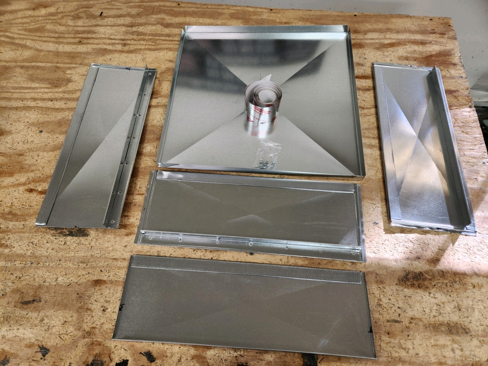 21″x21″x17″ tall furnace stand return air box duct hvac