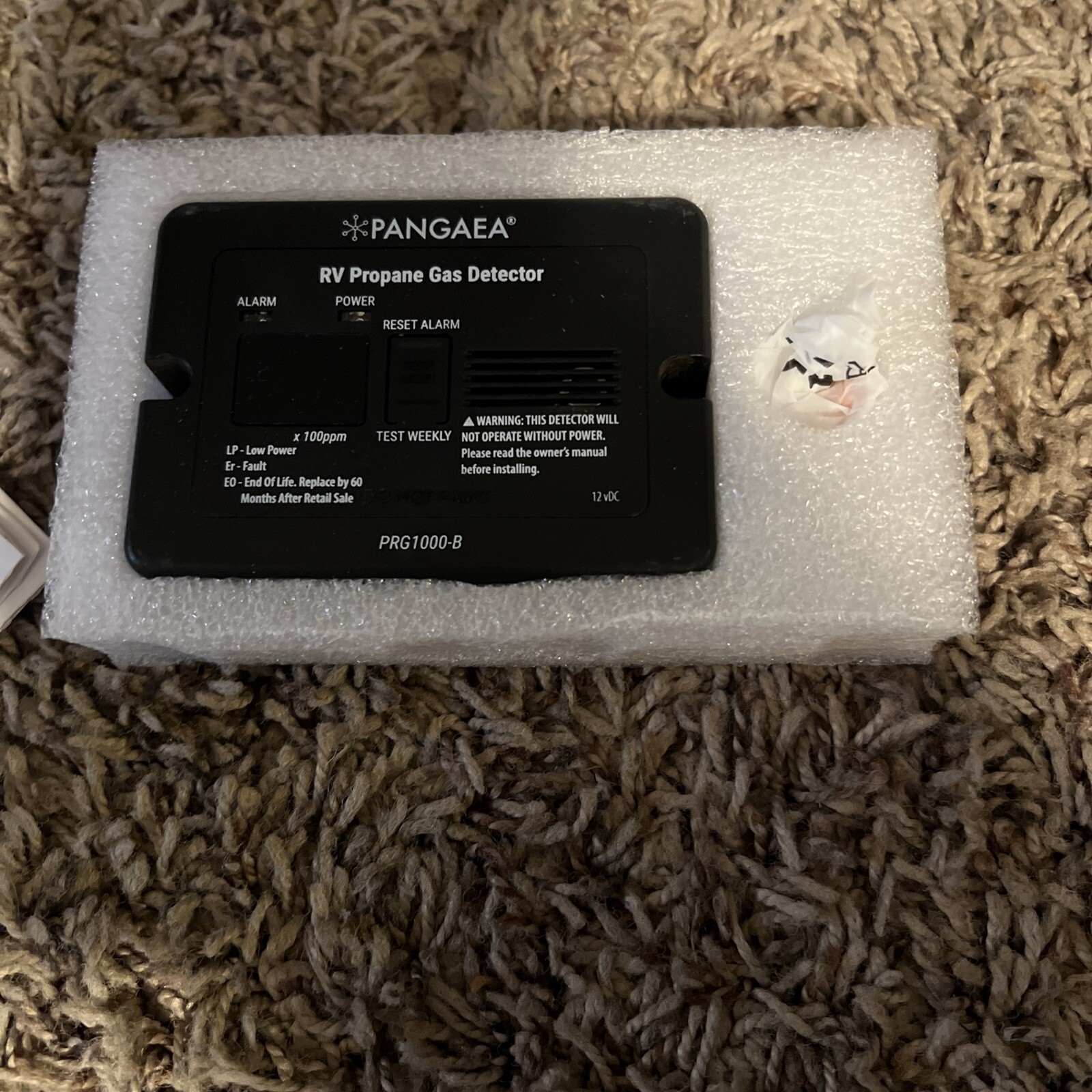 PANGAEA Digital RV Propane Gas Detector with Loud 85dB Alarm 12vDC, LED Display