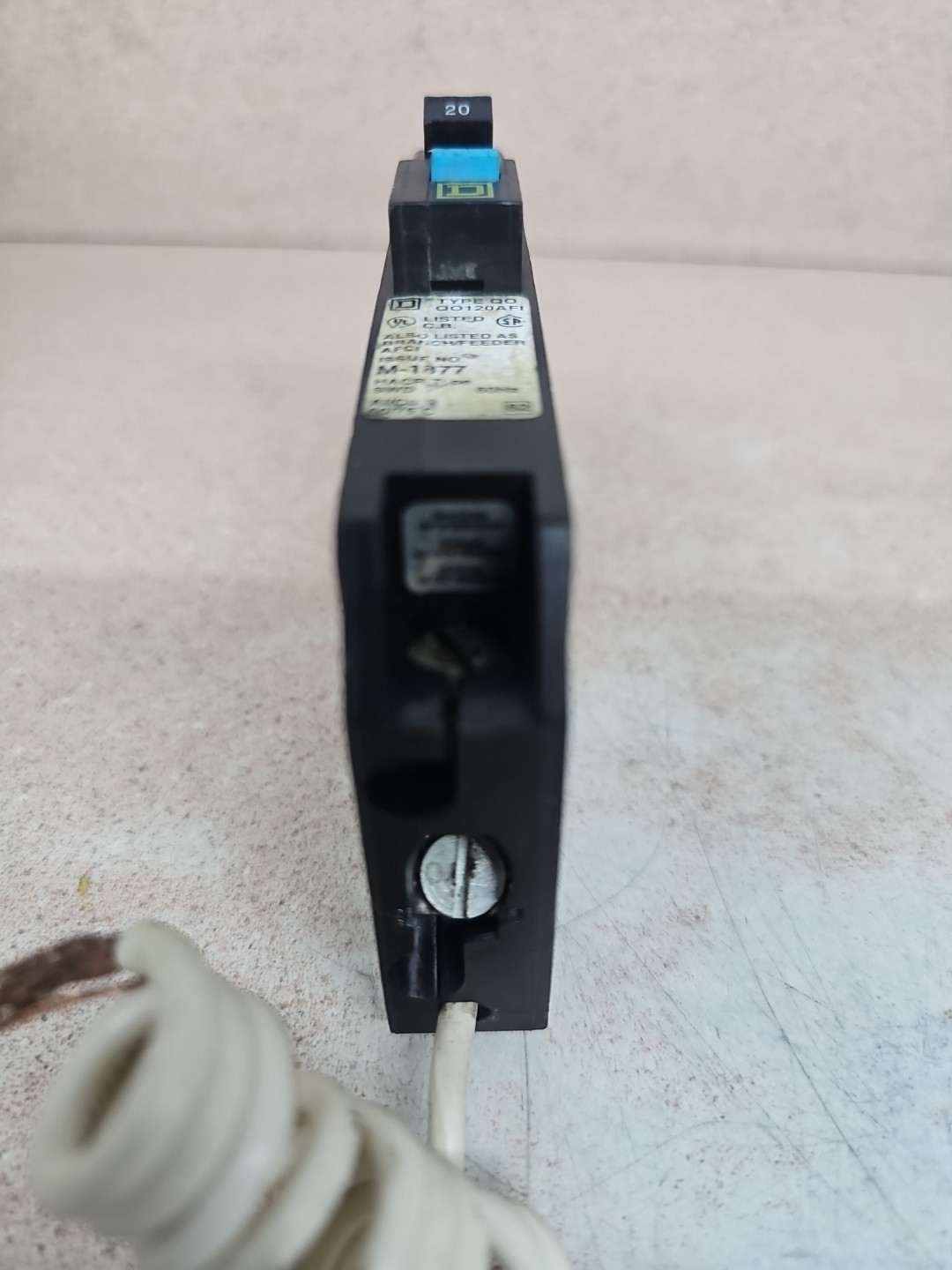 Square D QO120AFI 1 Pole 20 Amp Plug In Arc Fault Interrupter AFCI