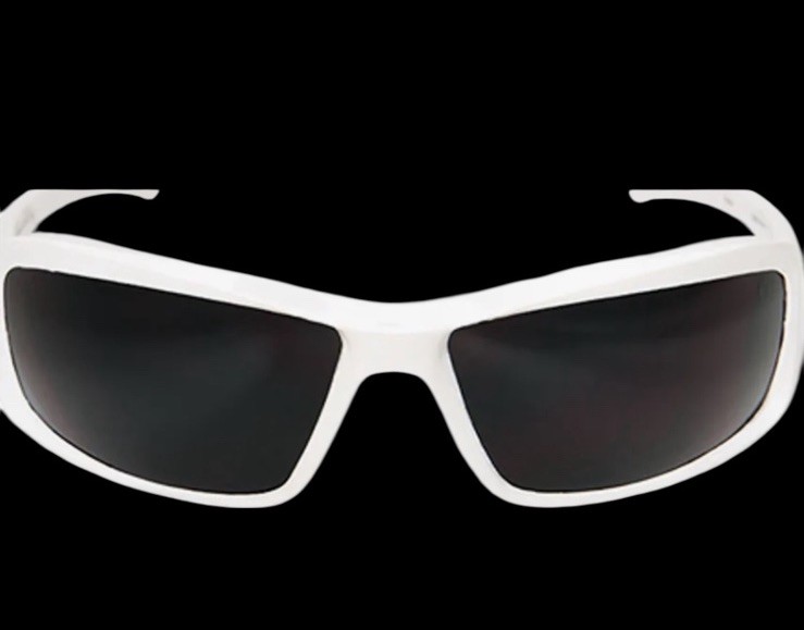 Edge Eyewear TXB246-E2 Smoke Lens White Frame Brazeau Polarized Safety Glasses