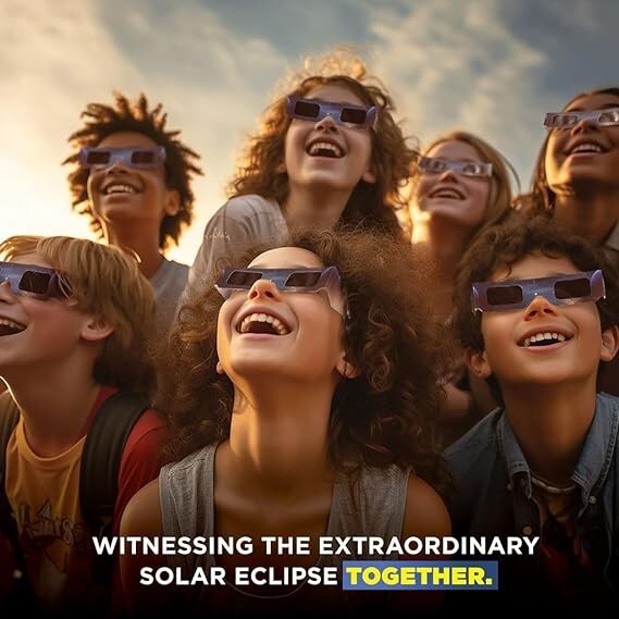 Solar Eclipse Glasses – Solar Filters Glasses CE and ISO Certified 2024 5-Pack