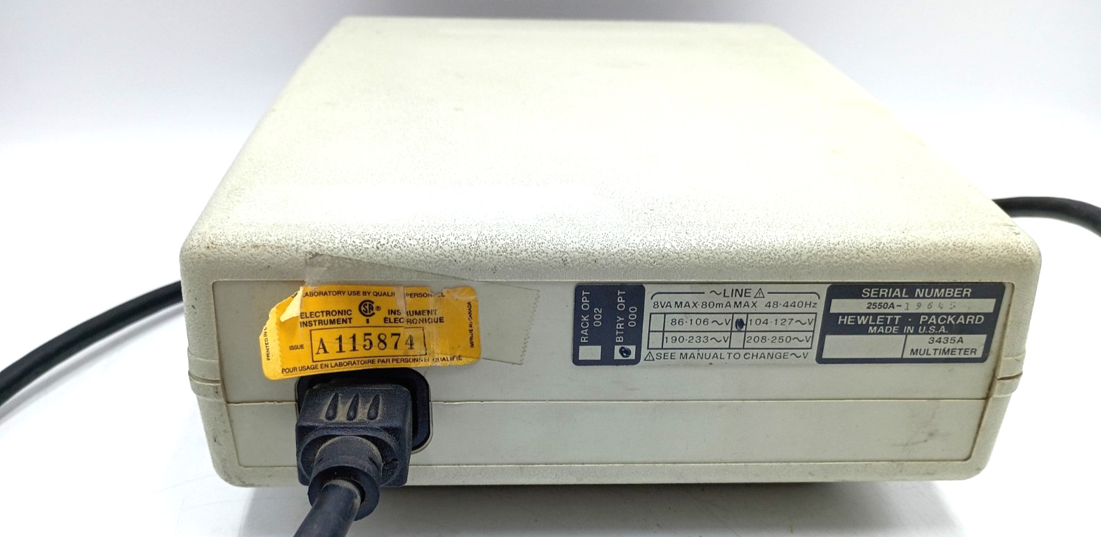 Hewlett Packard 3435a Digital Multimeter – Tested Working PARTS ONLY