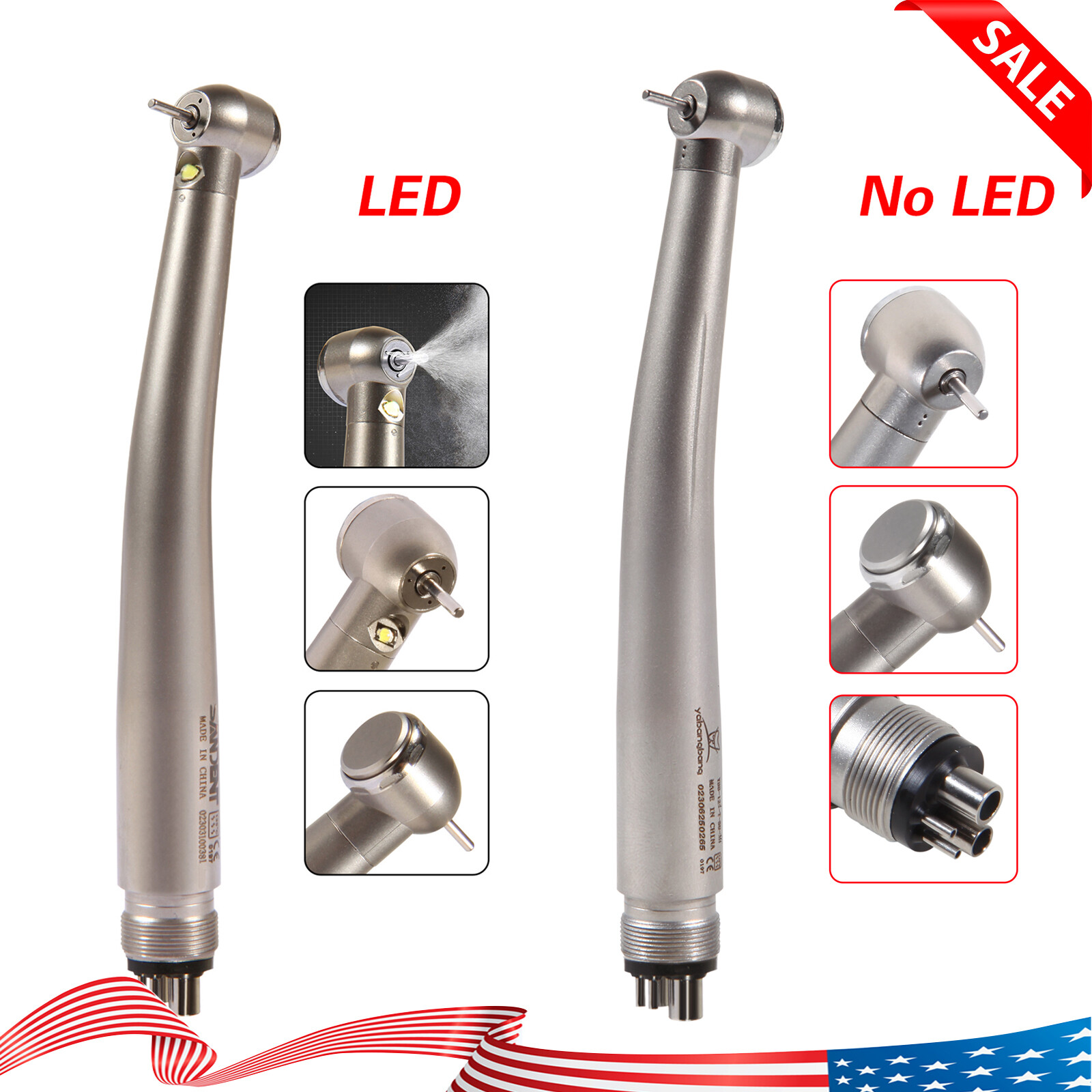 1-10 Yabangbang Dental (LED E-generator) High Speed Handpiece 4/2 Hole NSK Style