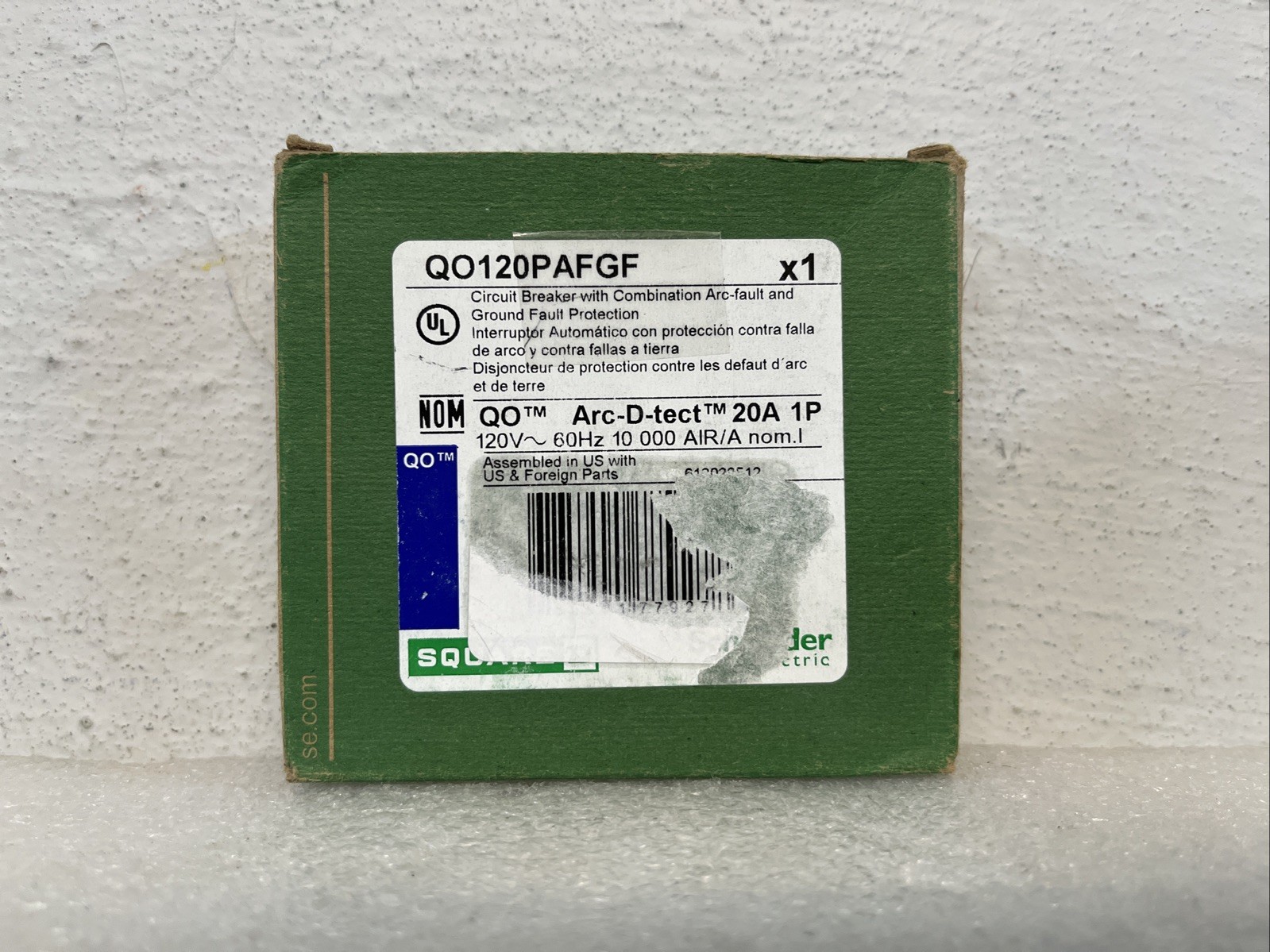 Square D QO120PAFGF 20A 120V AFCI GFCI Plug On Circuit Breaker New