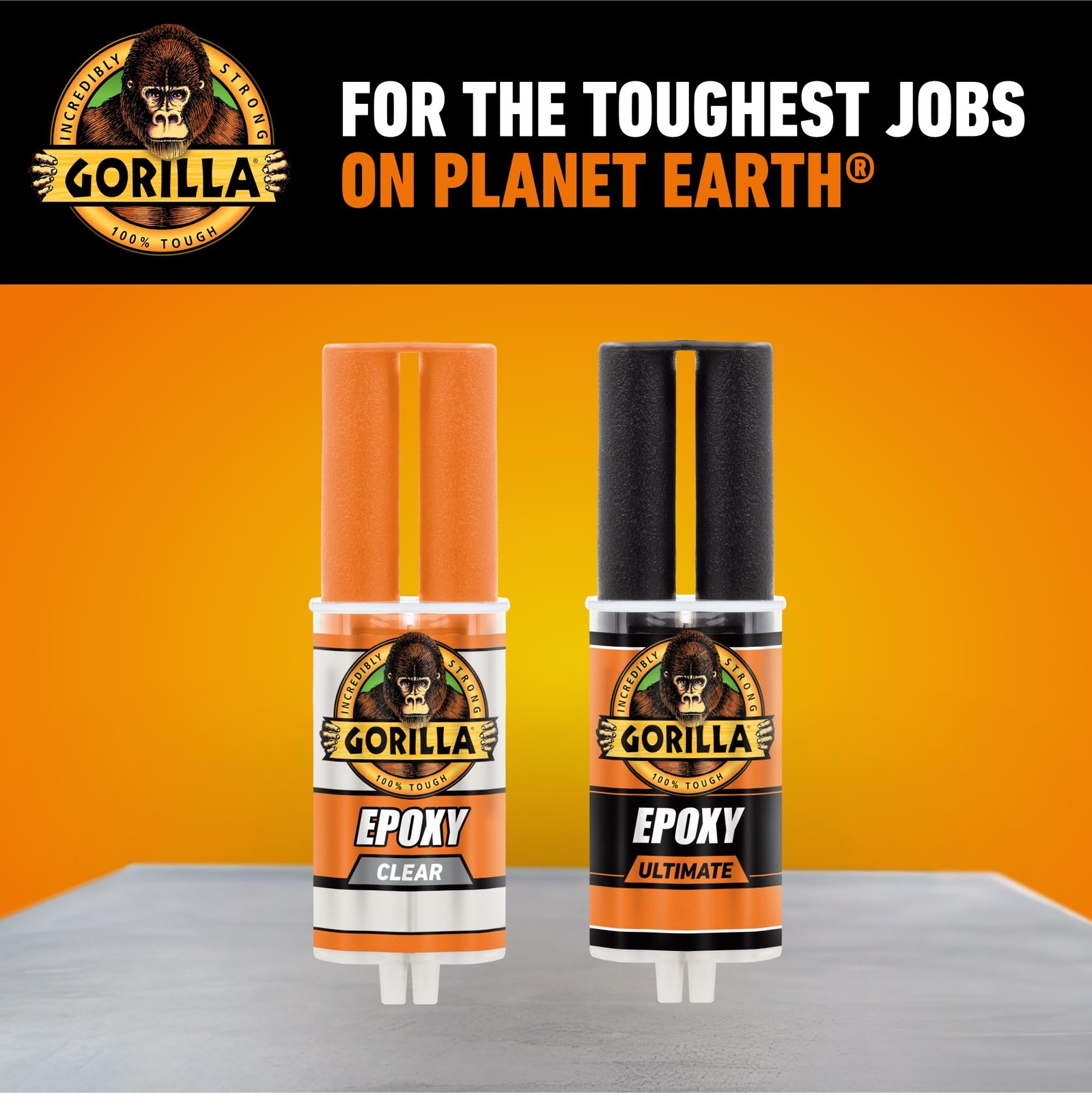 Gorilla Epoxy Ultimate, Waterproof, 10 Minute Set, 1 Pack, Dries Black