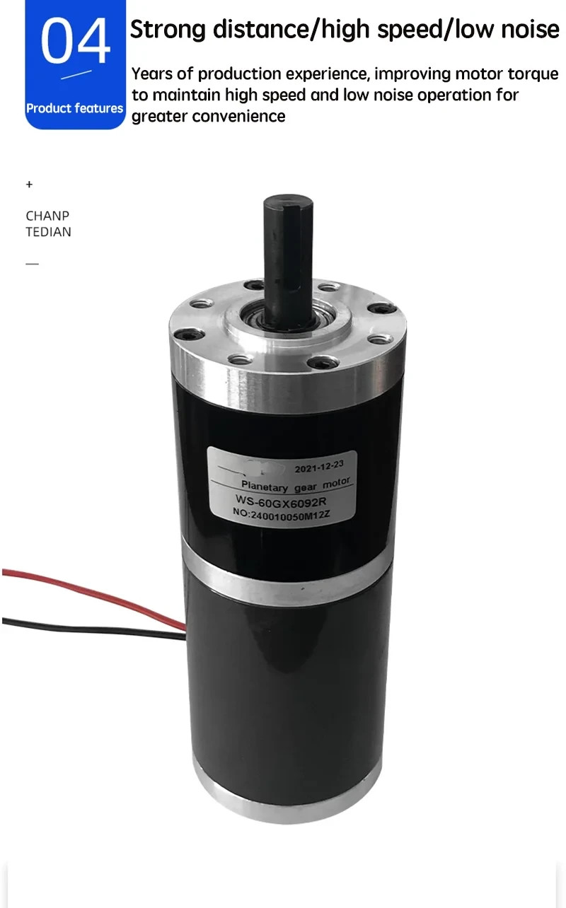 250KG 60GX6092R 60mm12mm Shaft Diameter Planetary DC Reduction High Torque Motor
