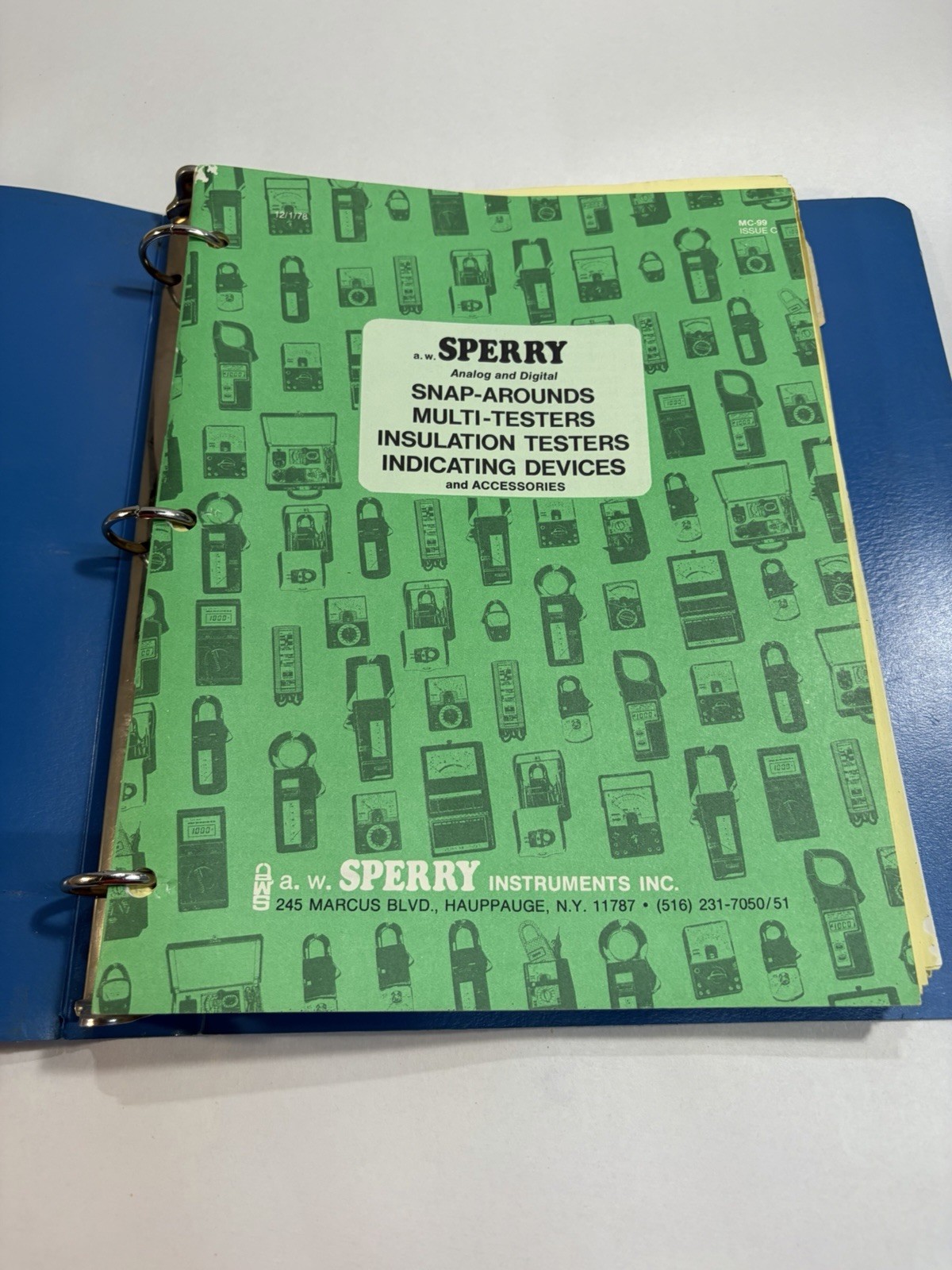A.W. SPERRY Analog and Digital SNAP-AROUNDS MULTI-TESTERS Guide Book Manual