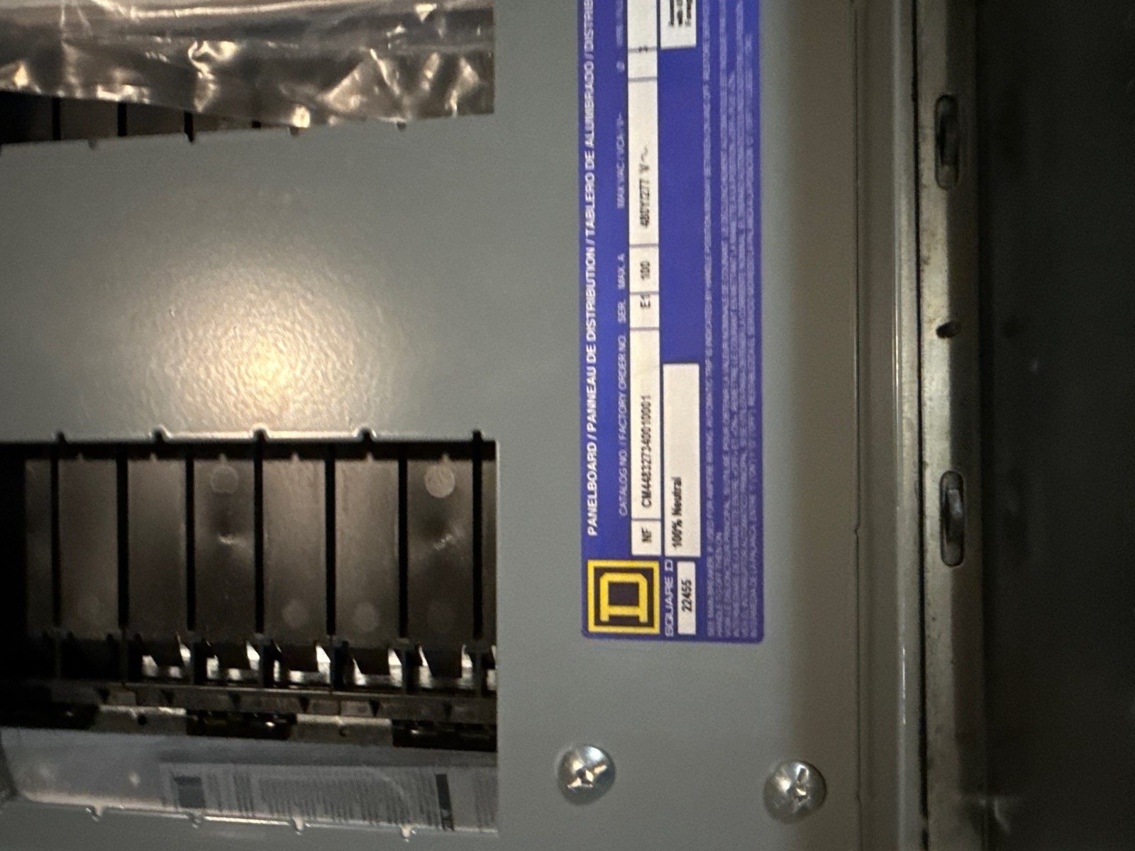 Square D NF Panelboard 100A 480/277V 3PH 4W MLO Panel 100 Amp 18 Cir MH26BE New