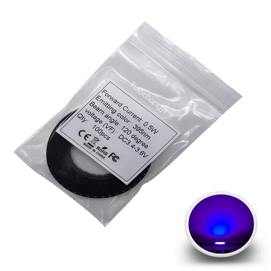 2835 0.5W 0.2W UV Purple Light chip lamps 395nm 365nm SMD Light Emitting Diode