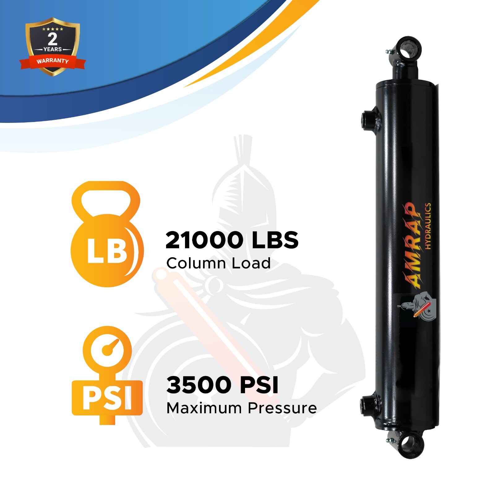 3×12 Hydraulic Cylinder-3″ Bore, 12″ Stroke -Welded Cross Tube Cylinder(new)