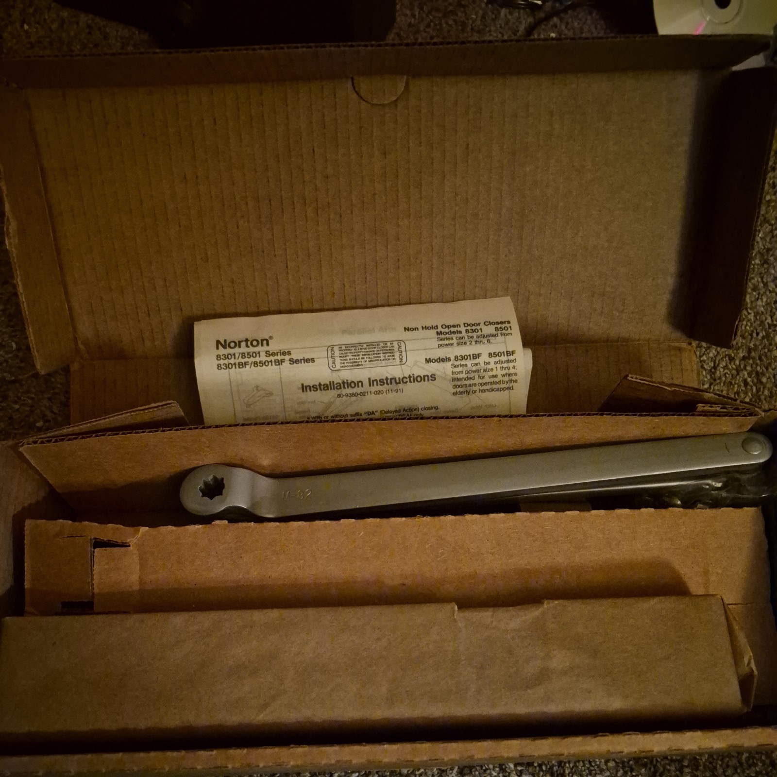 Norton Door Closer~8301BF~Spring Adjustment~Reversible~STAT Dark Bronze~Yale