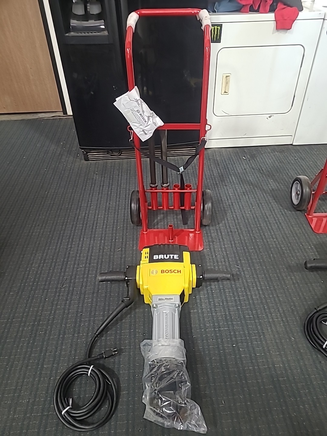 BRUTE by Bosch GSH 27V Demo Breaker Hammer w/T1757 Hand Truck and 2 Bits