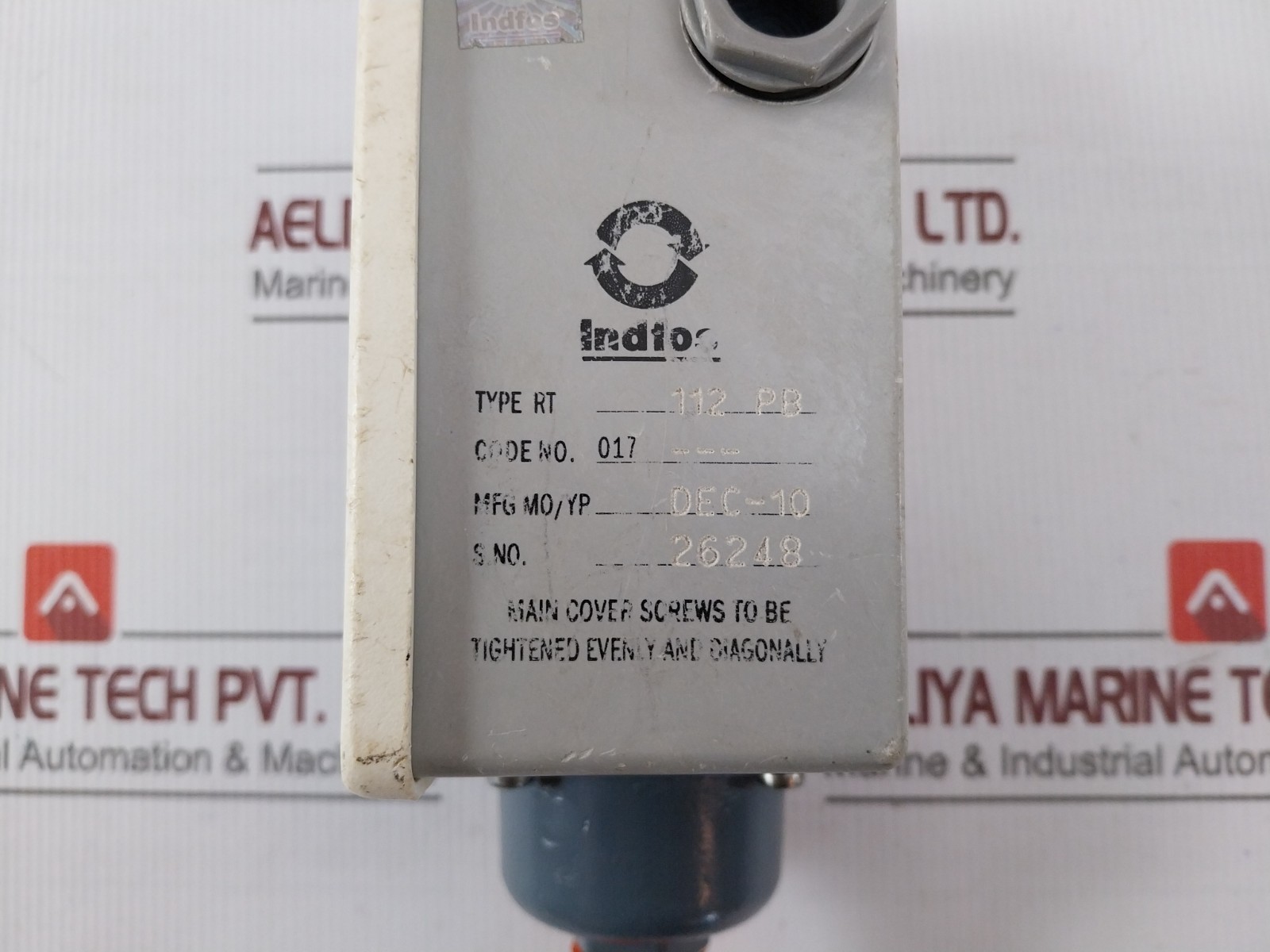 INDFOS RT 112 PB Pressure Switch AC 10A 380VAC DC 12W 12–220V 0.1–1.1 KG/CM2