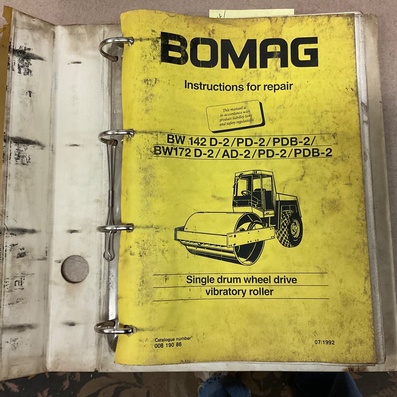 Bomag BW142 D-2 BW172 PD-2 SERVICE SHOP REPAIR MANUAL VIBRATORY COMPACTOR ROLLER