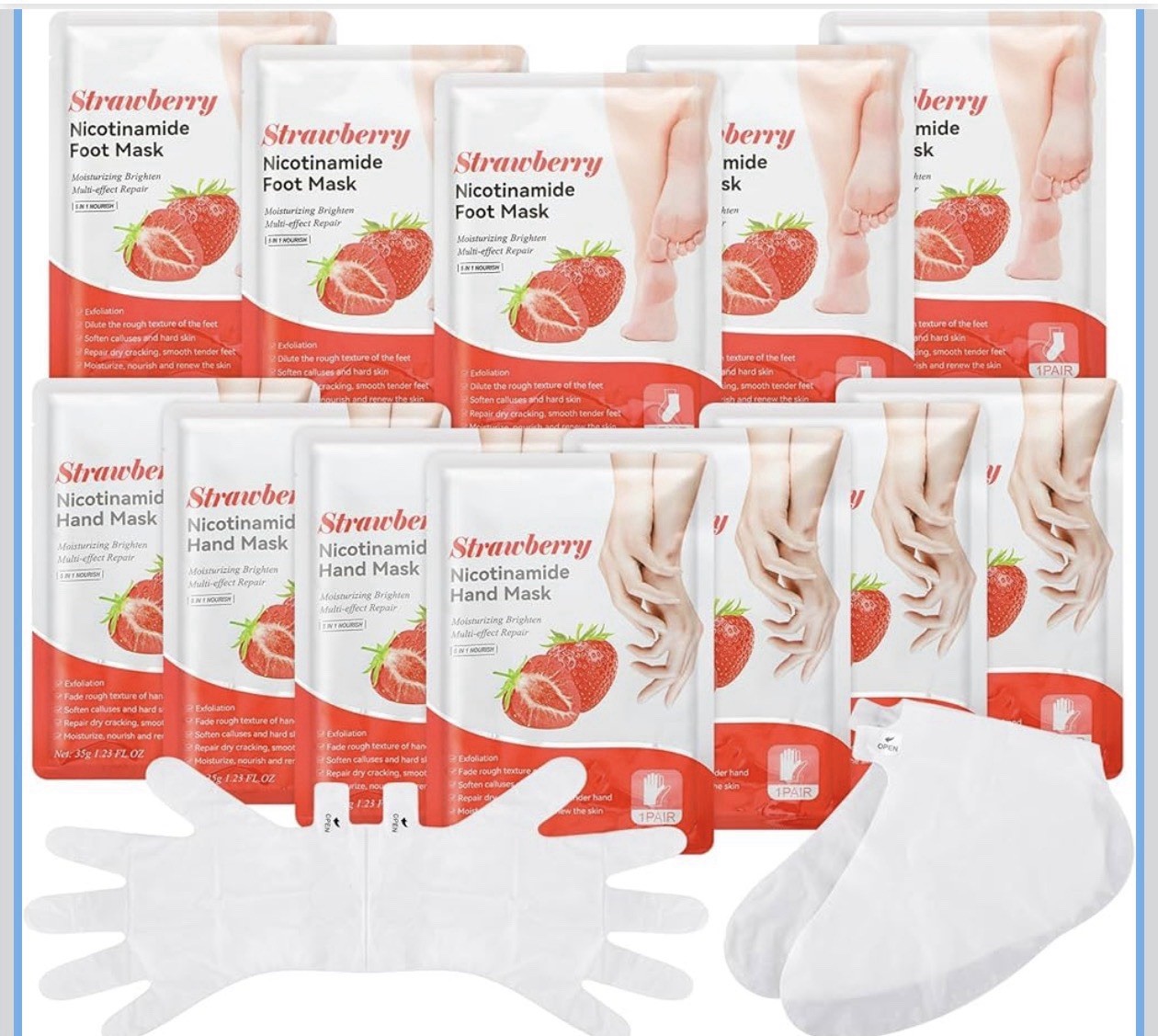Hydrating & Moisturizing Gloves & Socks Masks Combo 24PCS for Hand and Foot
