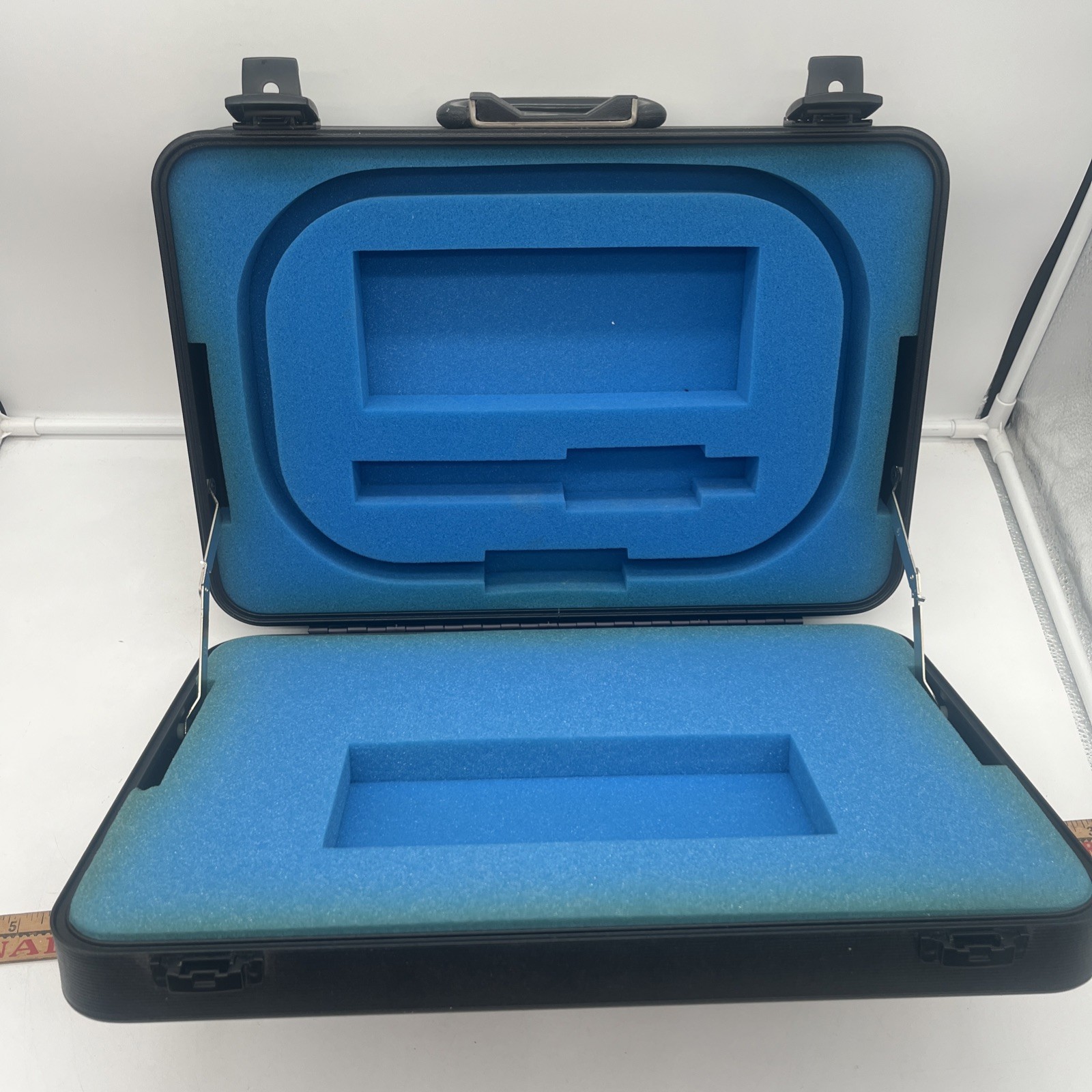 Hawkeye Black Aluminum Borescope Carrying Case ONLY w/keys Blue Foam Cutout