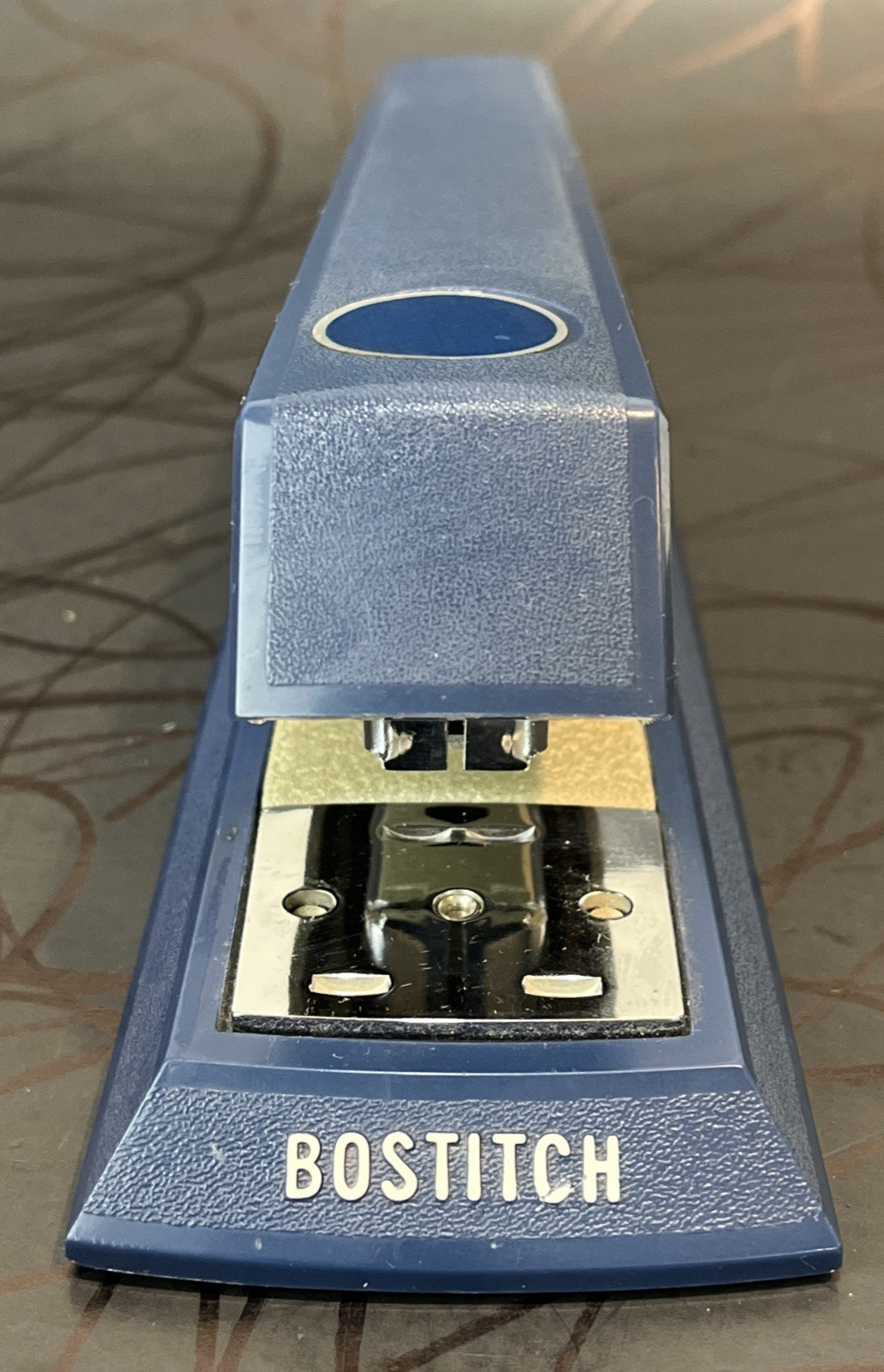 Vintage Bostitch Stapler Retro Blue Gray Model B III 3 USA