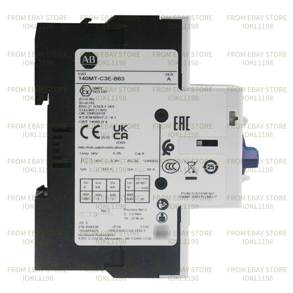 140MT-C3E-B63 Motor Protection Circuit Breaker New Allen Bradley-FAST Shipping