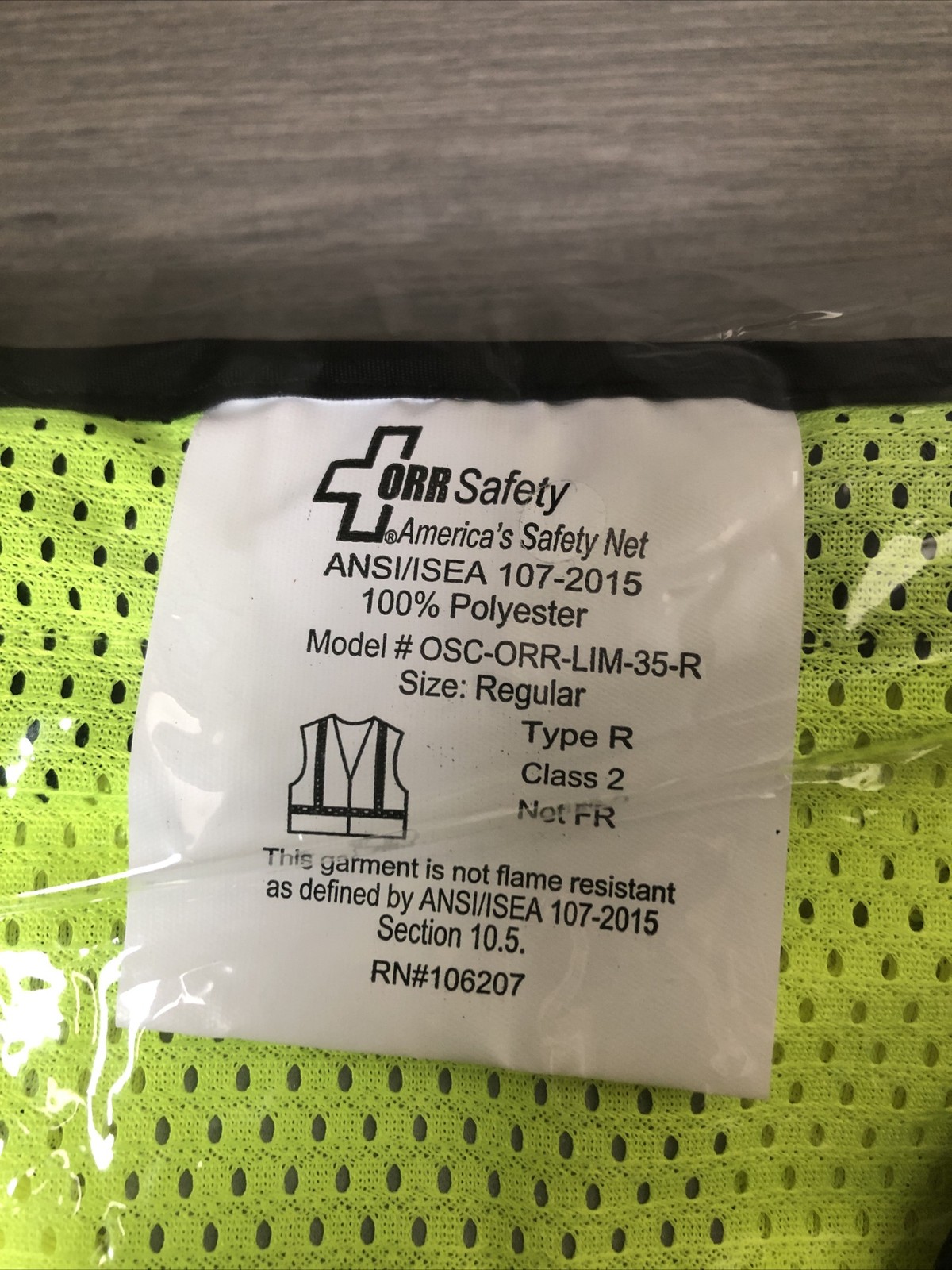 ORR Safety Lime Mesh Adjustable