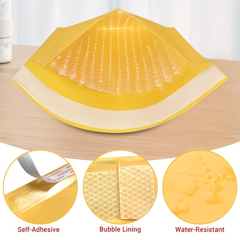 4×8″ Self Seal Kraft Bubble Mailers Padded Envelopes Yellow Shipping Bags