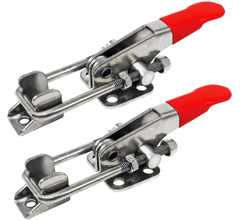 2pcs Abrazadera Palanca Pesada 400LB Acero Inoxidable Ajustable Cierre Rapido