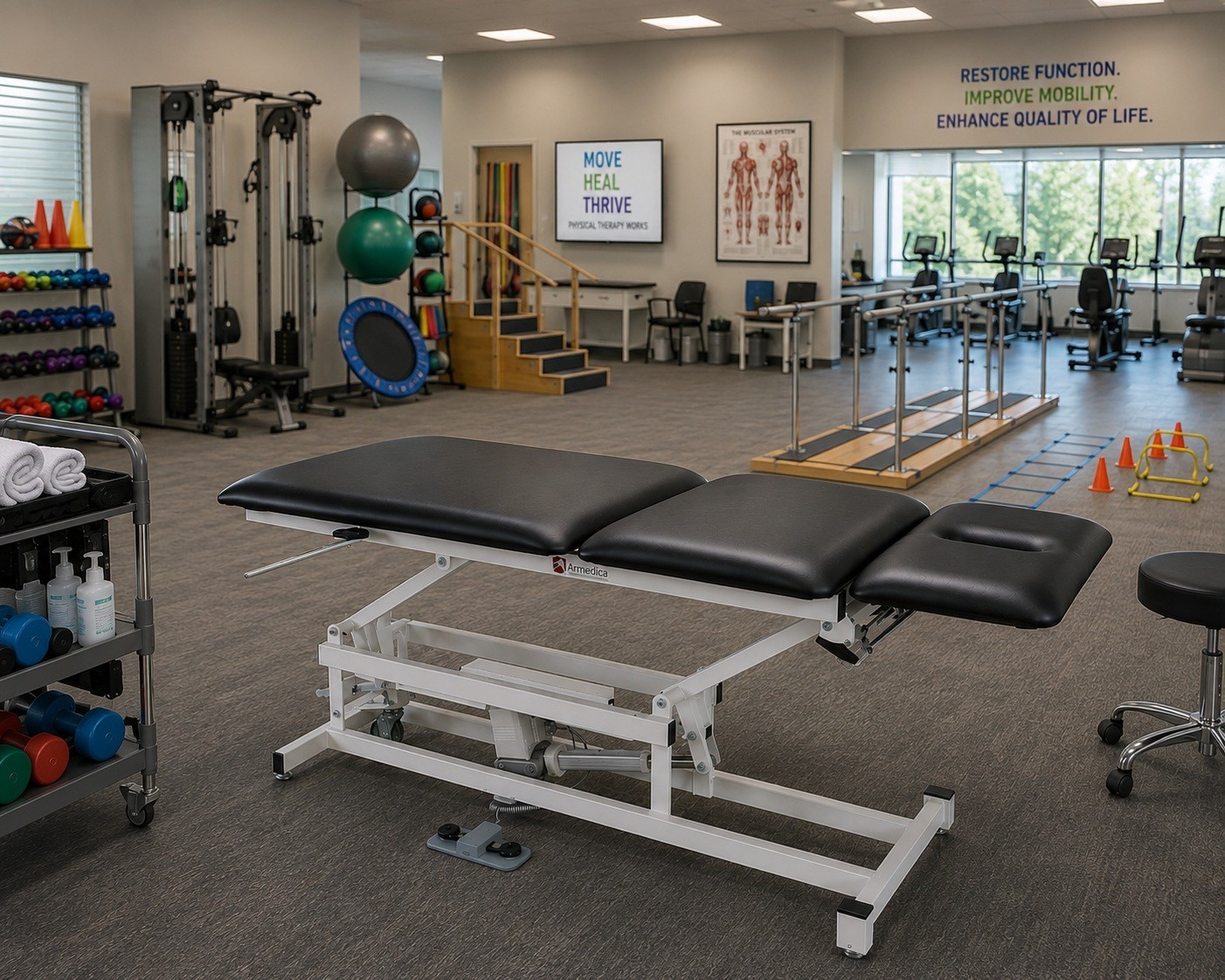 Physical Therapy Electric Hi-Lo Treatment Table Armedica AM-350 USA Made