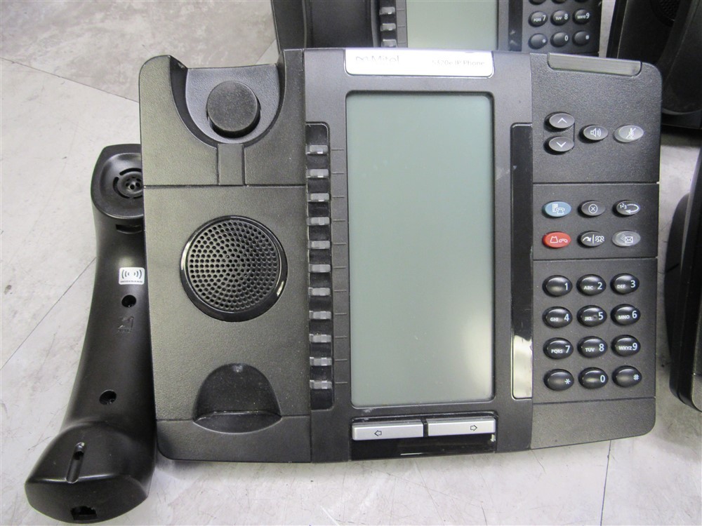 Lot of 5 Mitel 5320e IP Phones w/ Stands & Handsets (50006634) TESTED!