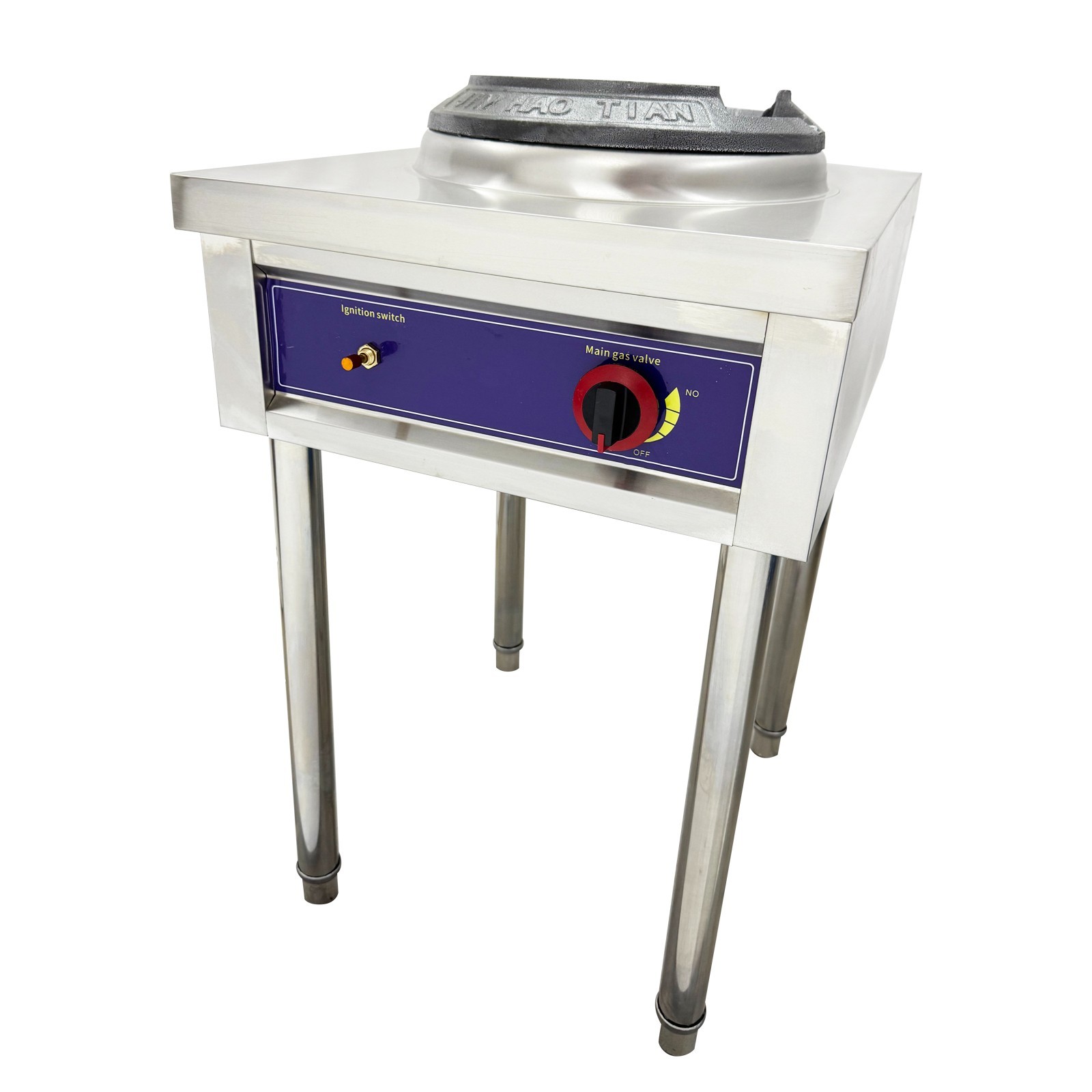 OPEN BOX 10″ LPG Commercial Wok Stove 45000BTU High Pressure Cast Iron Burner