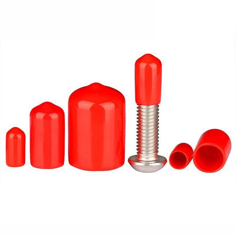 25-100Pc Vinyl Rubber Round End Cap Cover Plastic Pipe Tube Hub Thread Protector