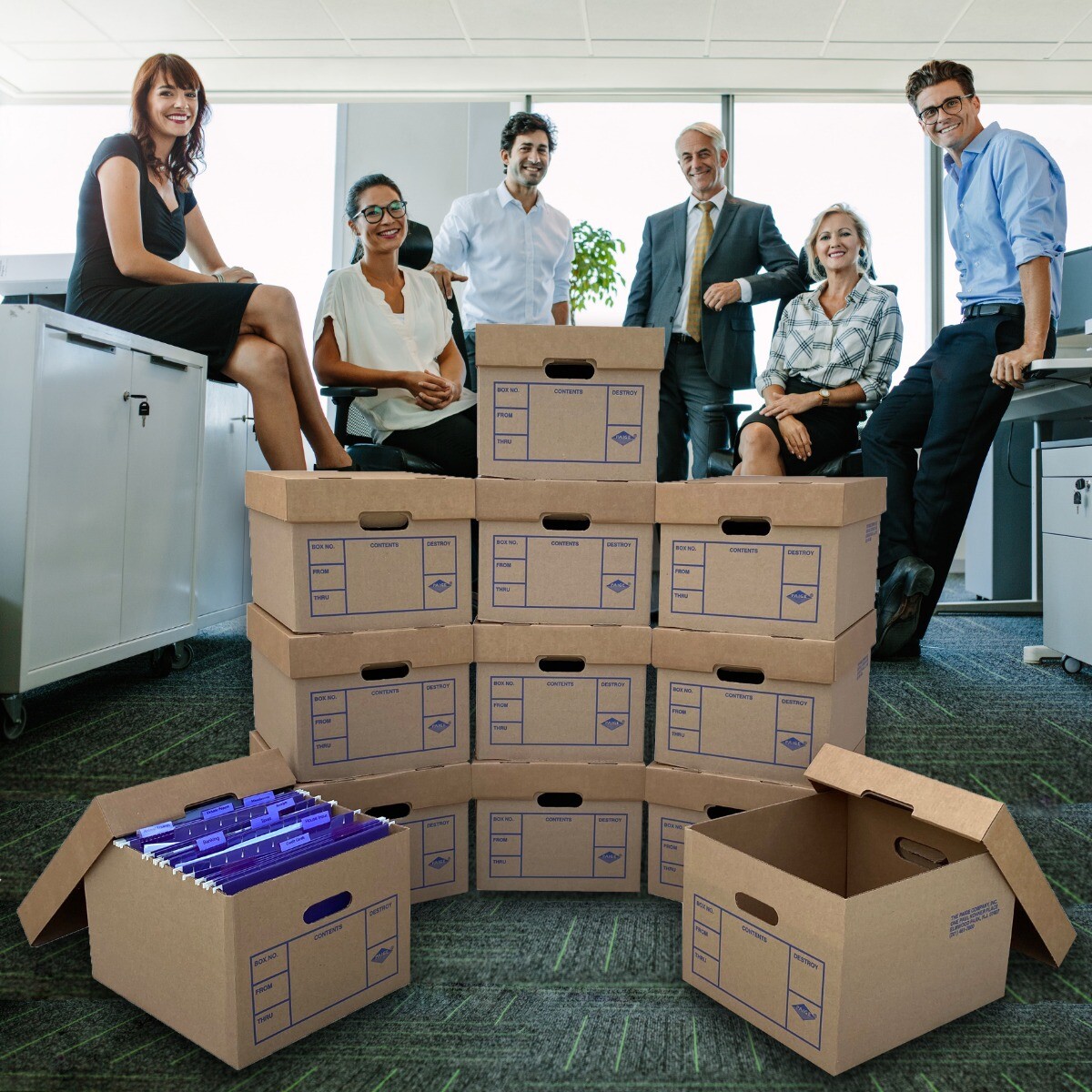 UBMOVE File Boxes 200# Strength, Small, 15 x 12 x 10 Inches, 12 Pack