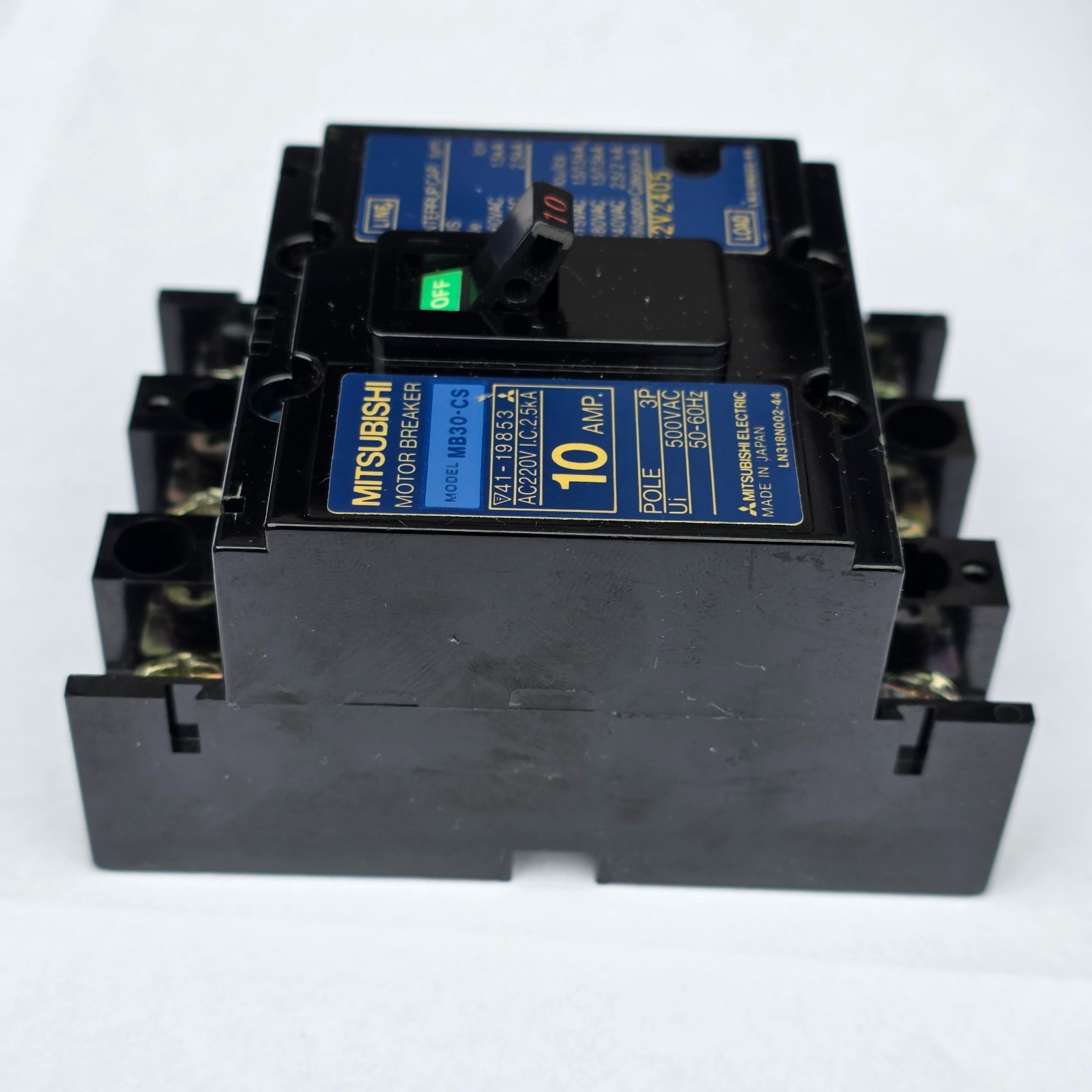 Mitsubishi MB30-CS 10A 3 Pole Motor Circuit Breaker 220VAC Open Box Japan