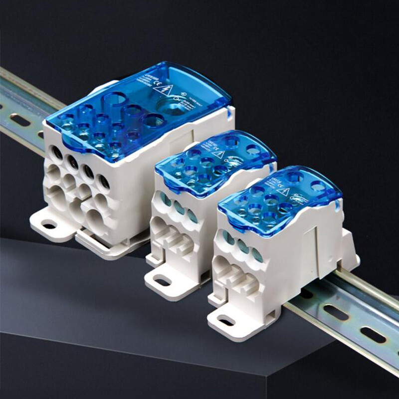 UKK80A UKK125A- UKK500A Wire Connector Terminal Block 1 In Many Out Din Rail Box