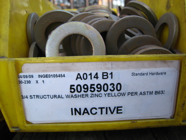 50 Structural Steel Washers fit 3/4 inch bolt sizes 1.44″ OD .81″ ID .14″ tk