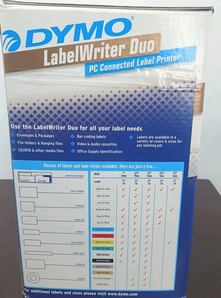Dymo LabelWriter Duo 93105 Thermal Label Printer (New in Box)