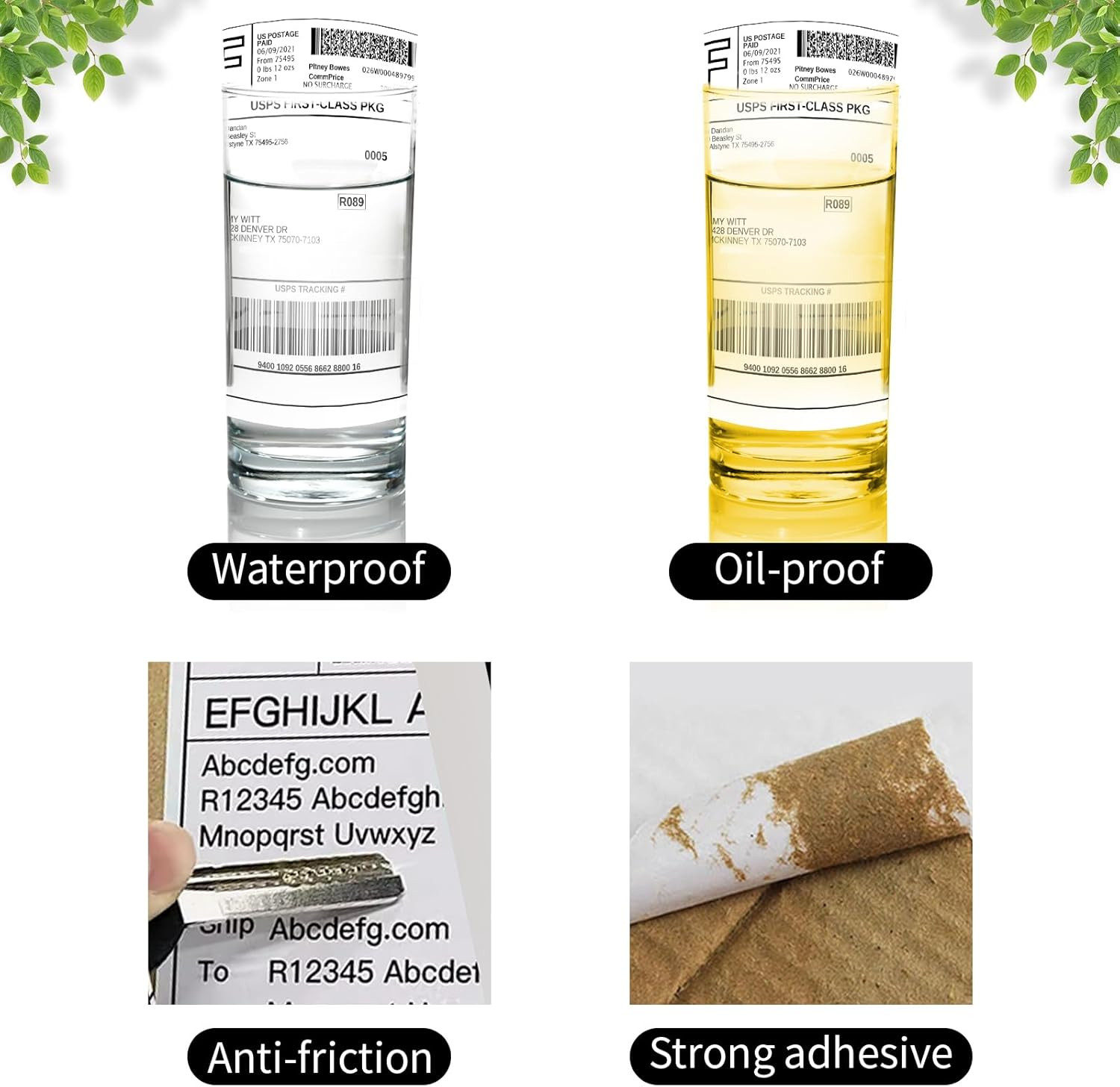 4″ x 6″ Direct Thermal Labels, Perforated, 1″ Core, 250 Labels per Roll