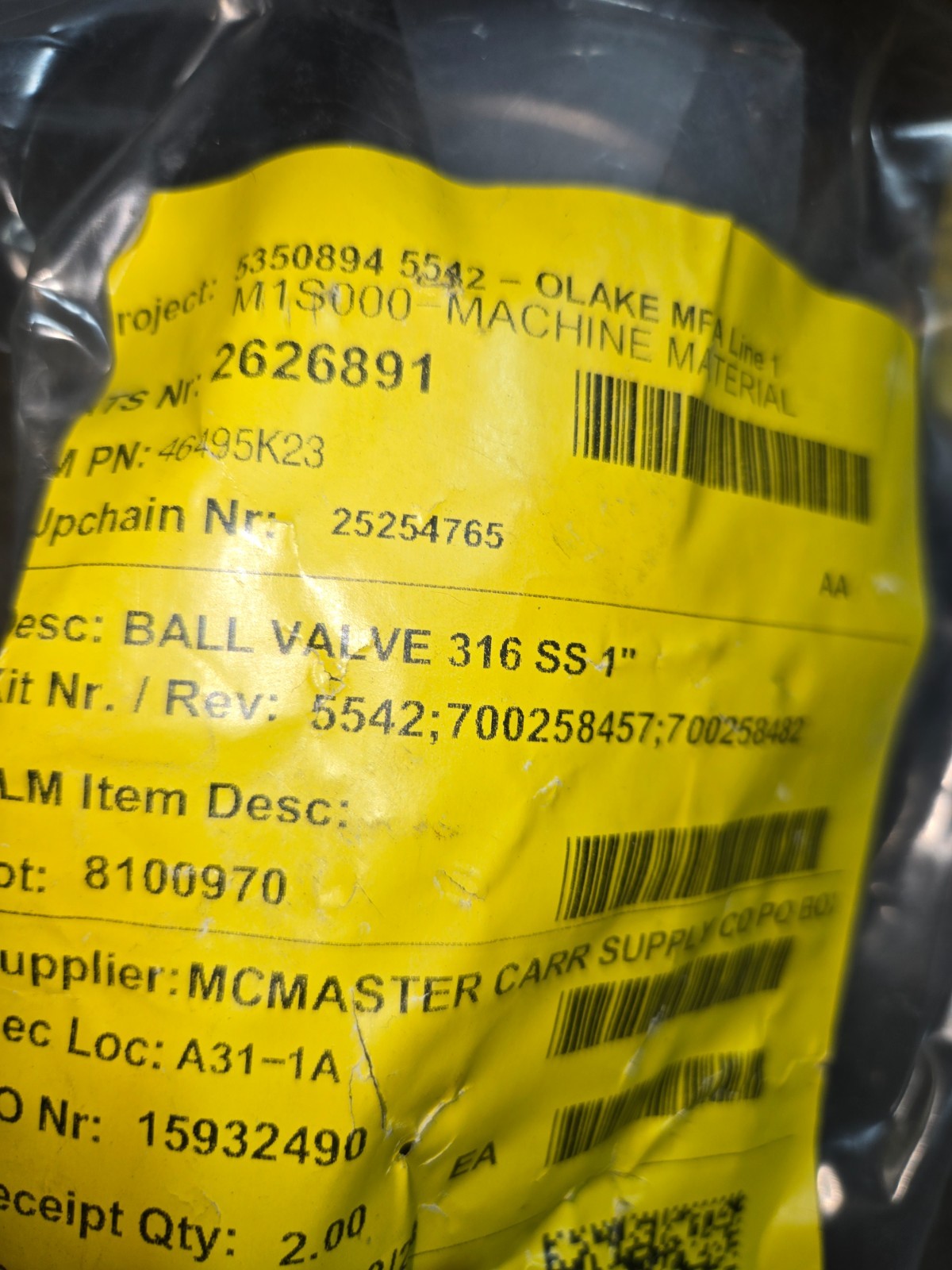 Sharpe 316 Stainless Full-Port Ball Valve Lockable Lever Handle 1 NPT Female