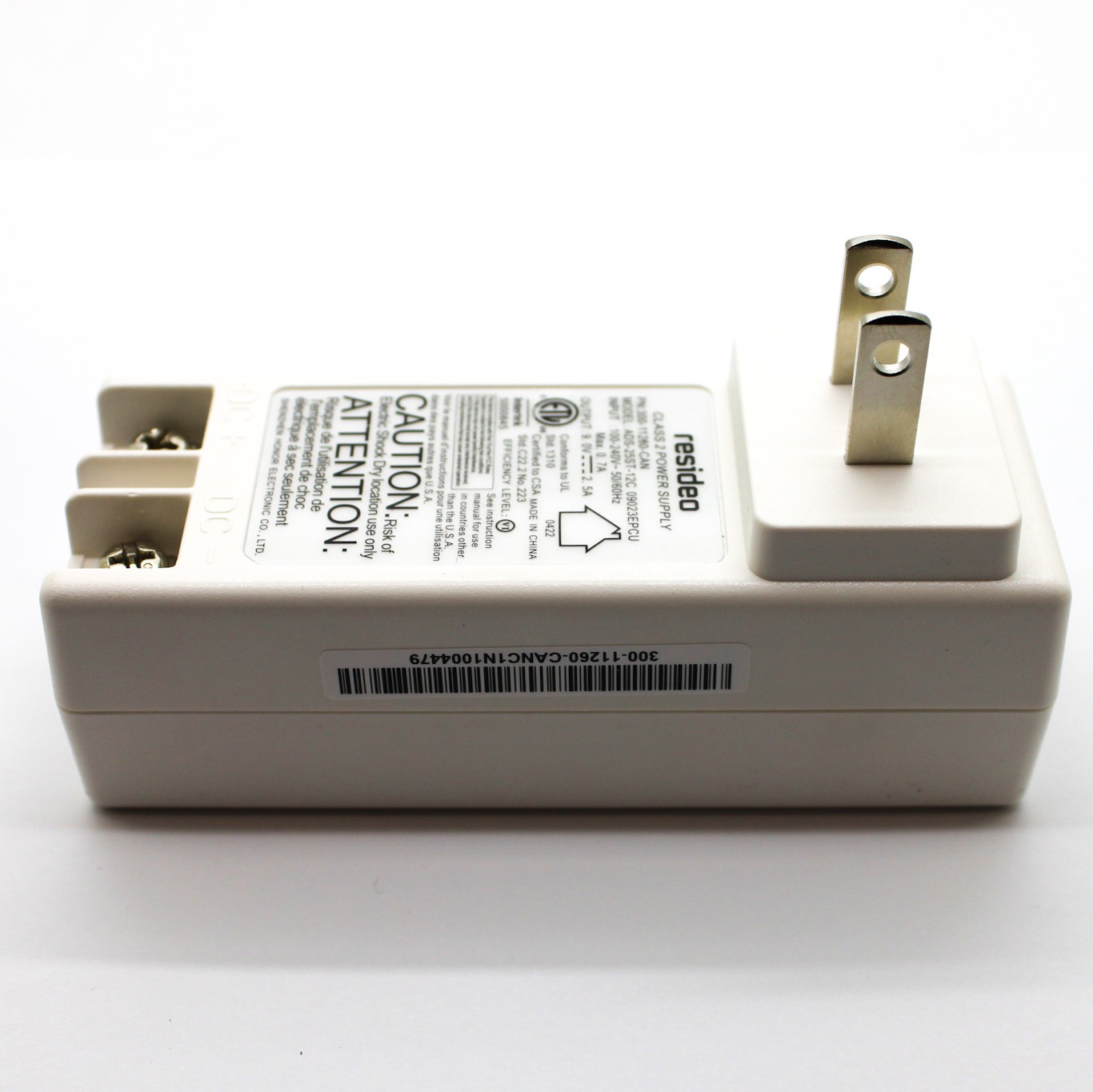 Honeywell Resideo 300-11260-CAN 9V 2.5A Class 2 Power Supply ADS-25ST-12C
