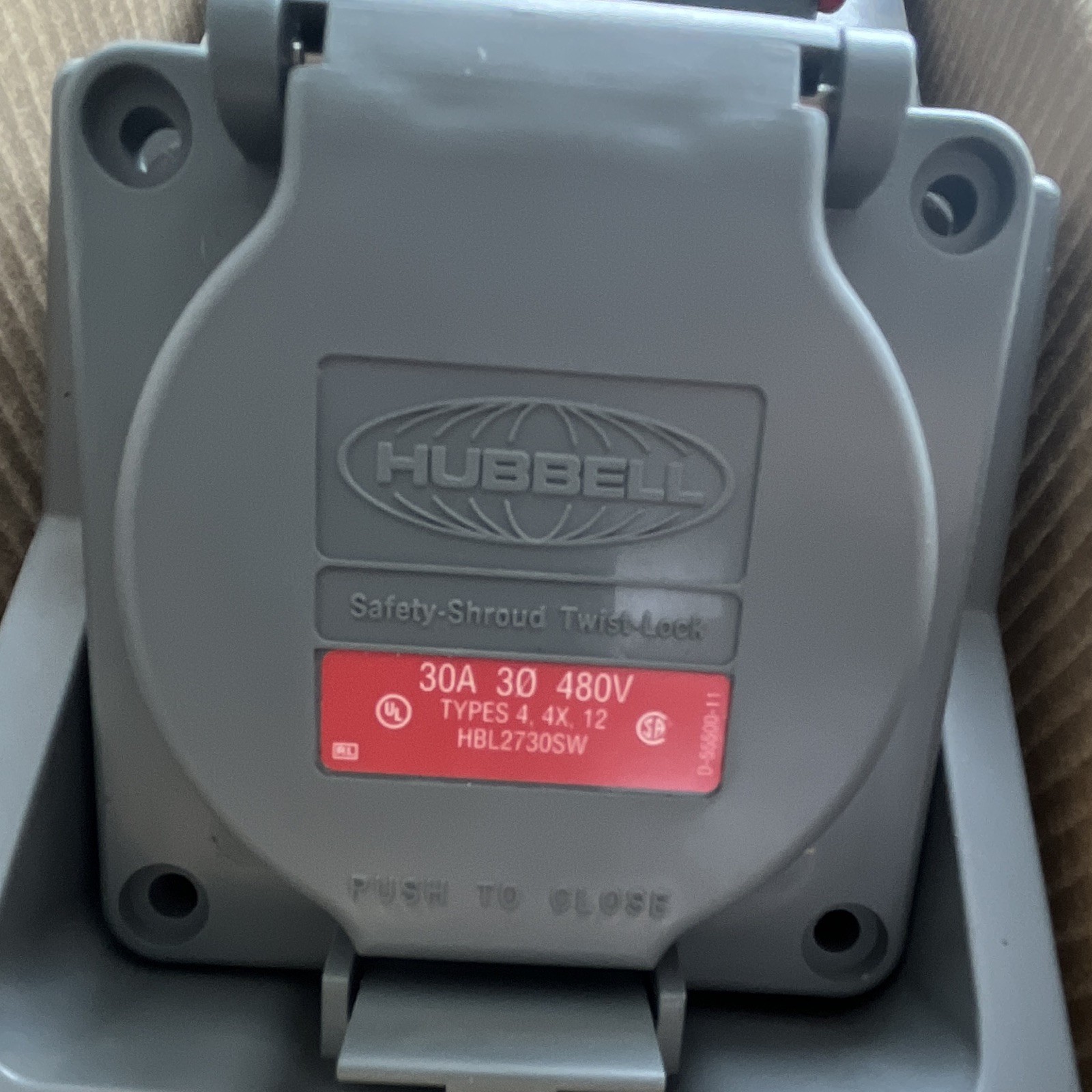 Hubbell Circuit-Lock Twist-Lock Mechanical Interlock 30A 480V HBL2730SW