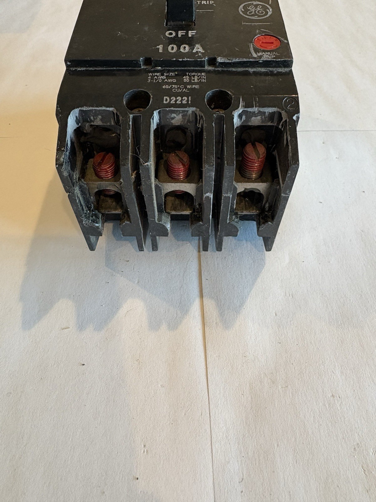 General Electric TEY TEY3100 3 Pole 100 Amp 480/277 V Circuit Breaker
