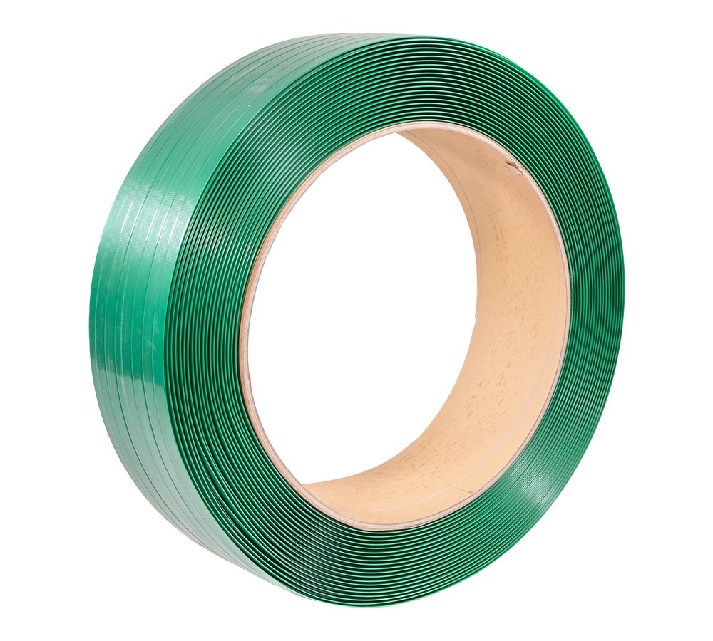 Packaging Strapping Banding Roll – Green Polyester (PET) AAR Grade – 1400lbs BS