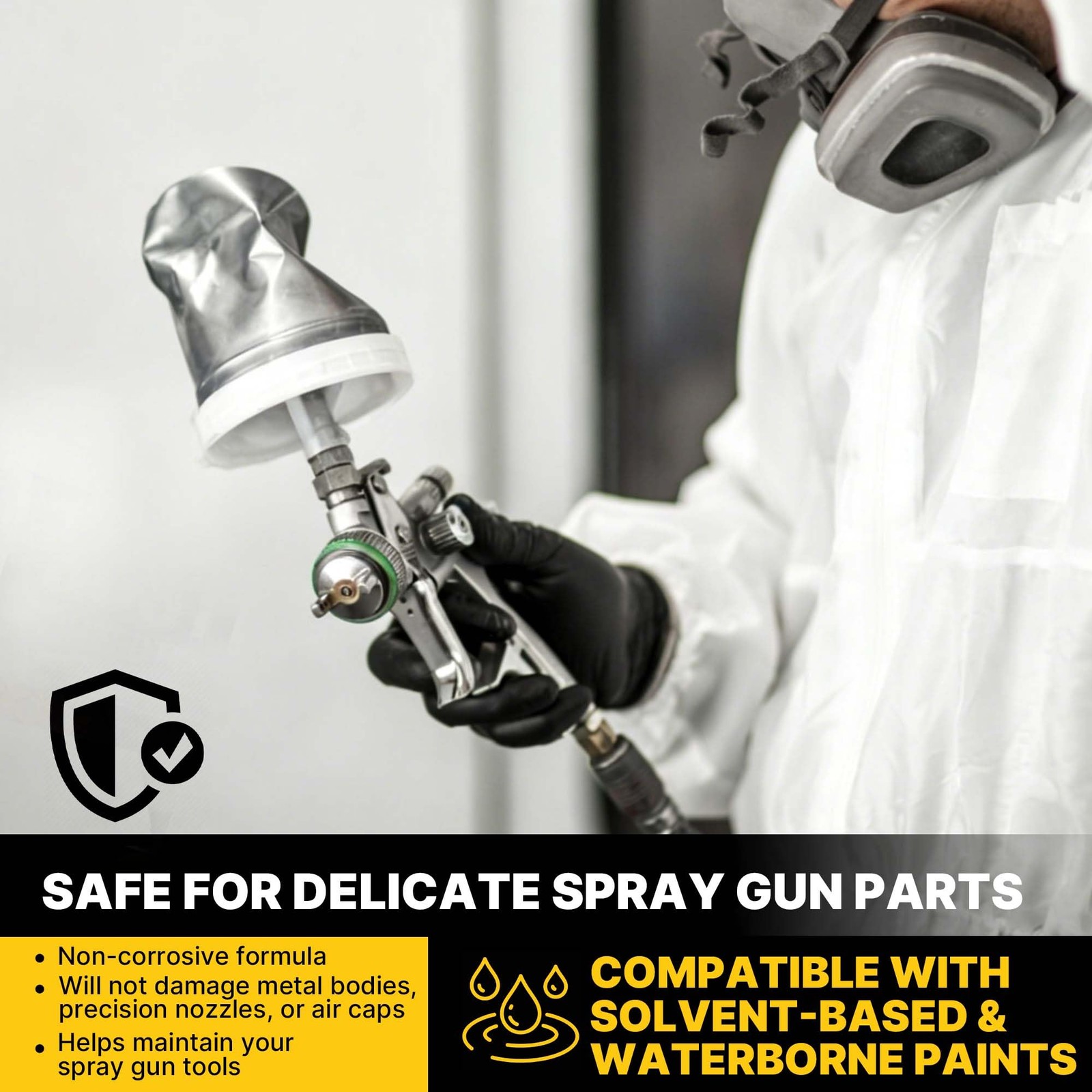 LAUCO Spray Gun Cleaner 14 oz, Pack of 1, High-Performance Paint Gun Cleaner