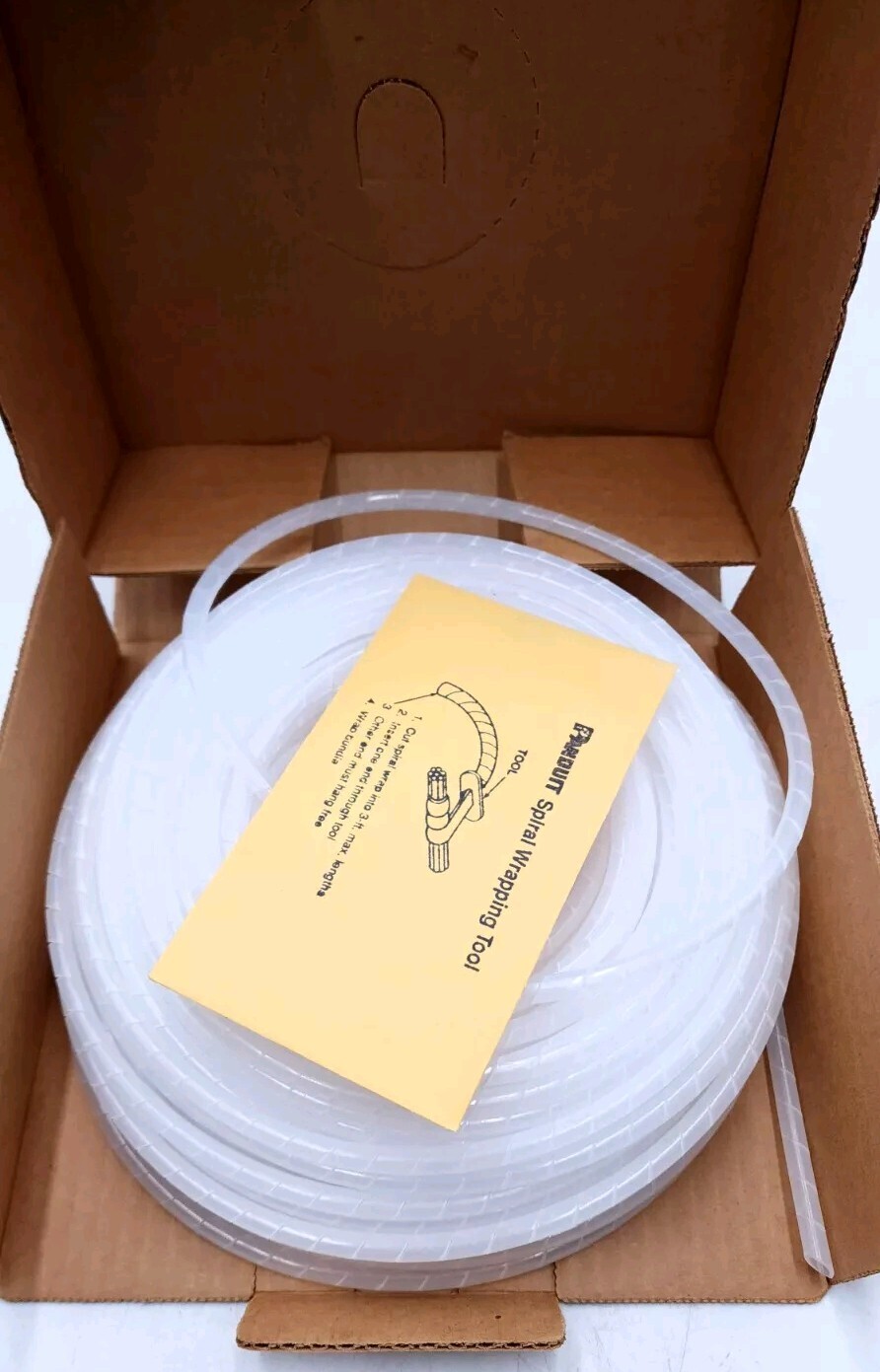 Panduit Spiral Wrap/Wrapping T25F-C 100’ft 30.5M Color: Natural Wire Accessories