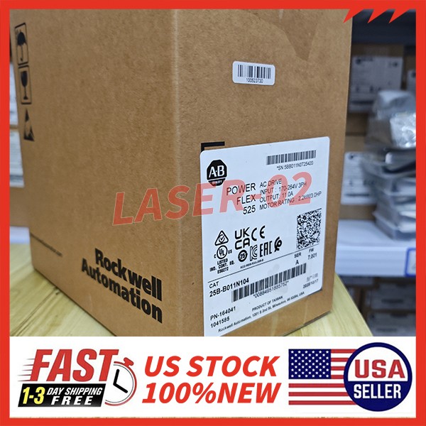New Sealed Allen-Bradley 25B-B011N104 Ser A PowerFlex 525 AC Drive 3HP 2023