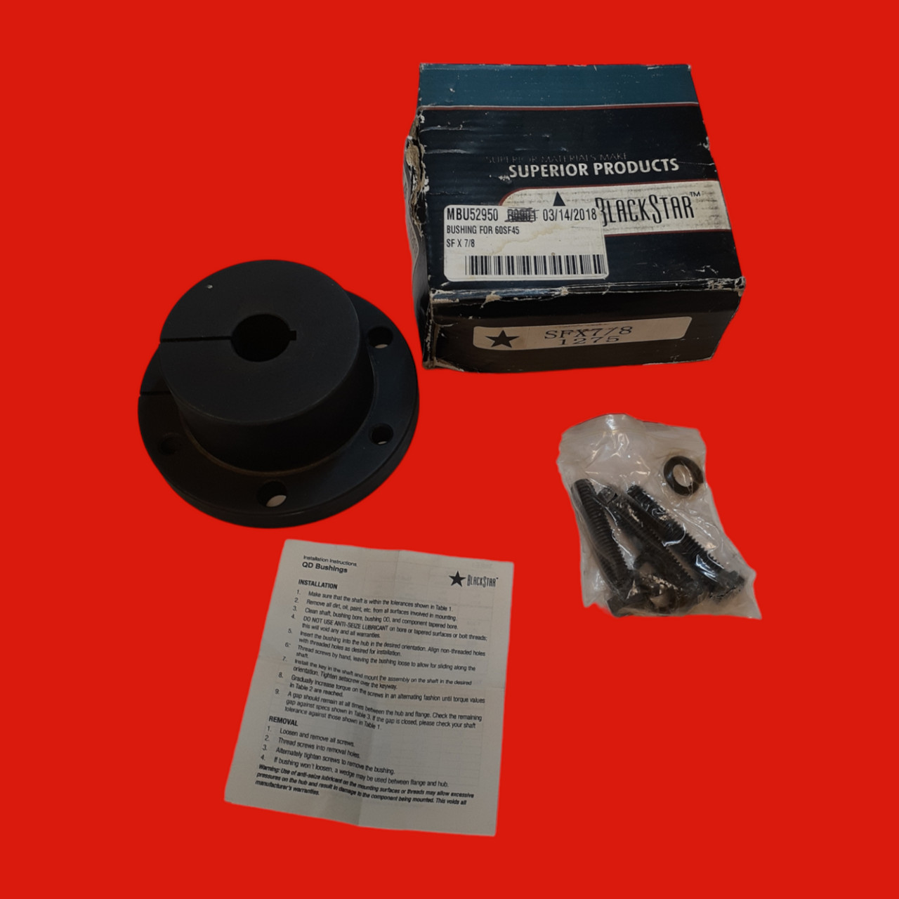 Black Star SF-7/8 1275 Bushing For 60SF45 Sprocket