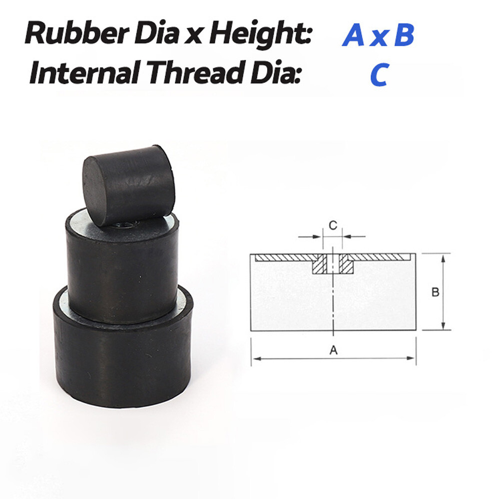 Rubber Mount Shock Absorber Anti Vibration M3 – M20 Female Rubber metal buffer-E