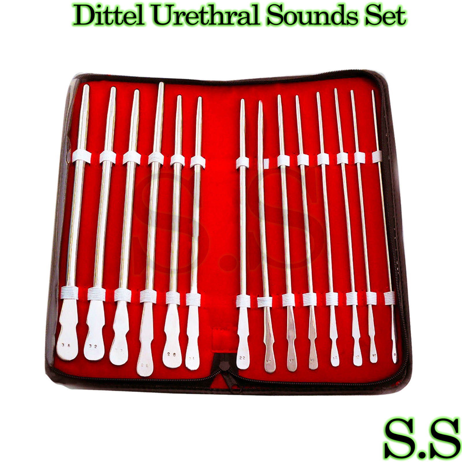 Dittel Urethral Sounds Set Of 14, Urology Instruments